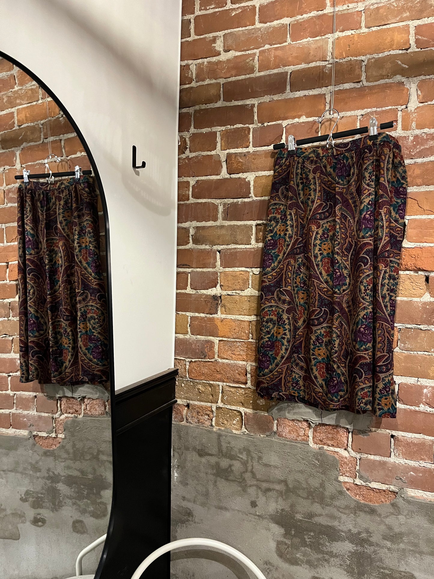 Vintage Alfred Dunner Paisley Botanical Pattern Skirt
