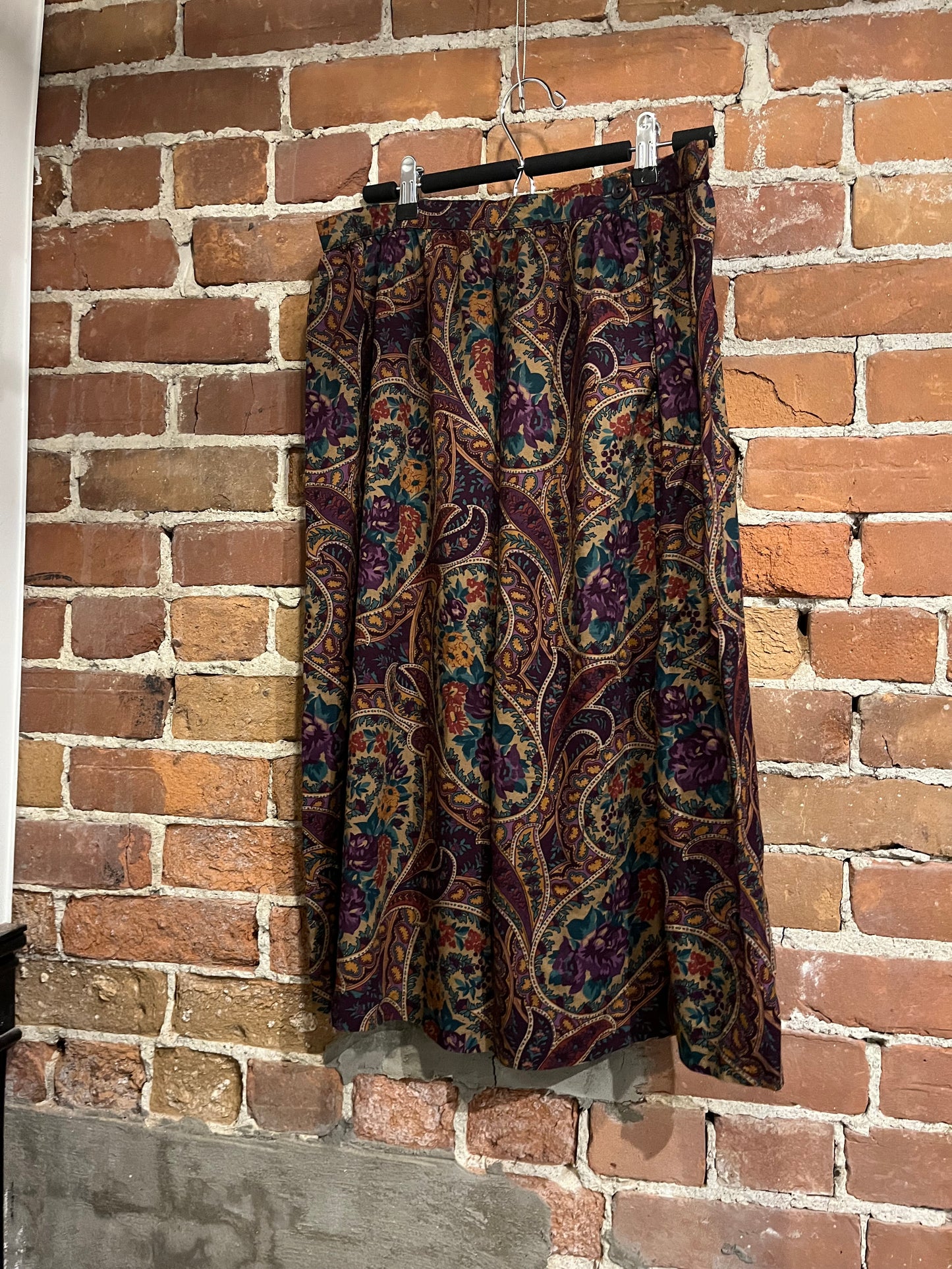 Vintage Alfred Dunner Paisley Botanical Pattern Skirt