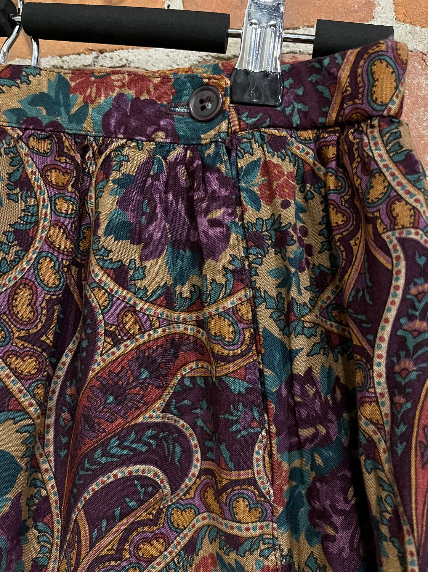 Vintage Alfred Dunner Paisley Botanical Pattern Skirt