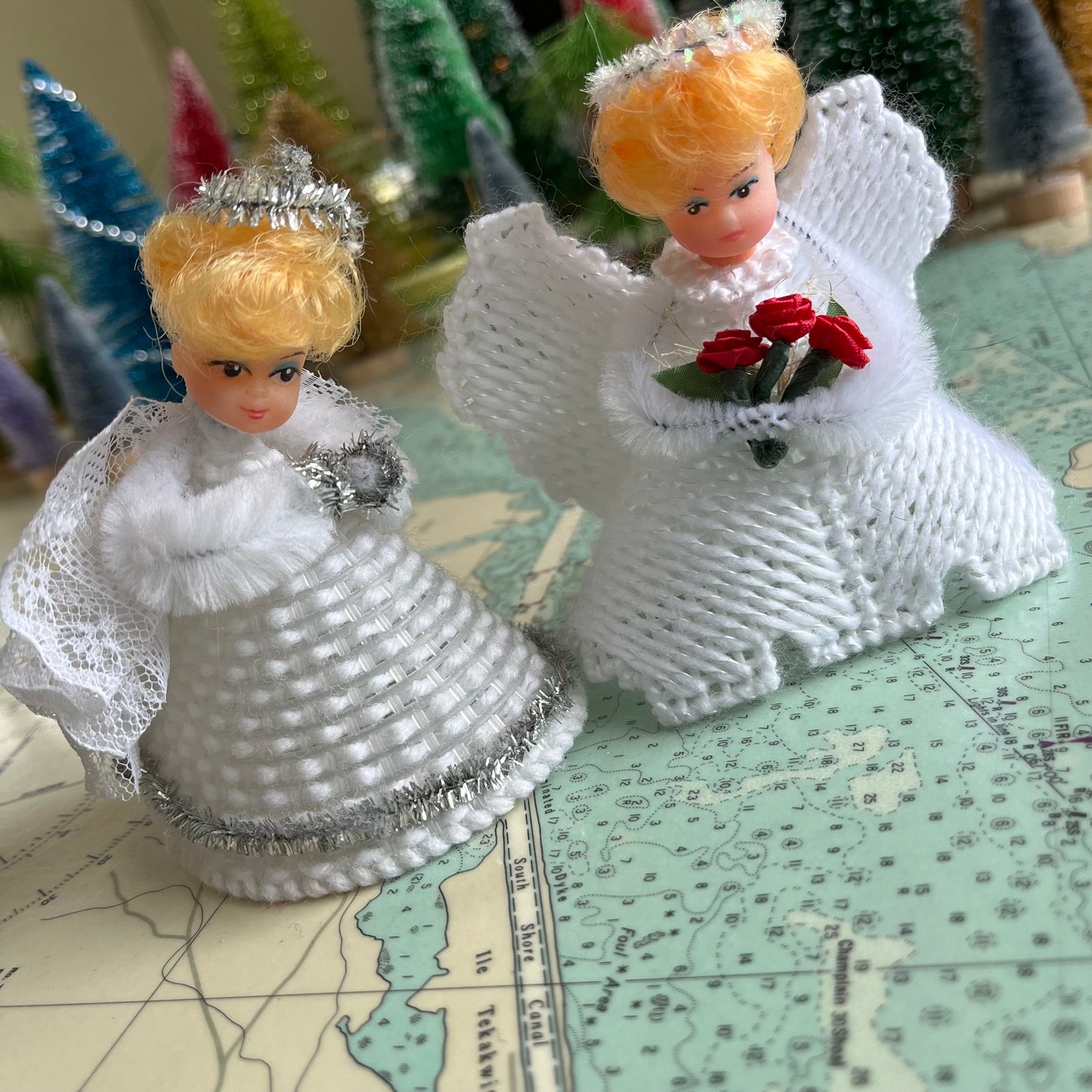 Vintage Handmade Angel Christmas Ornaments (2)