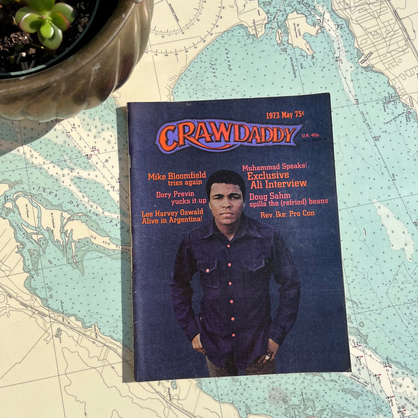 Vintage May 1973 Crawdaddy Magazine Muhammad Ali Cover