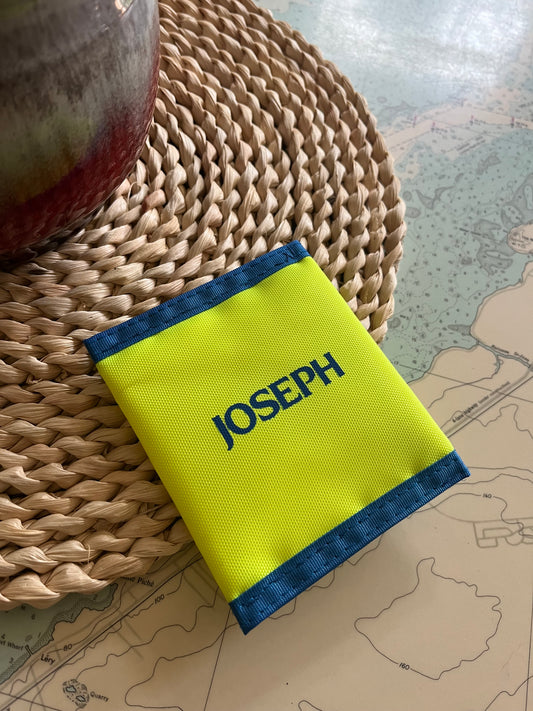 Vintage 90s Joseph Neon Velcro Wallet / Pouch / Pocket