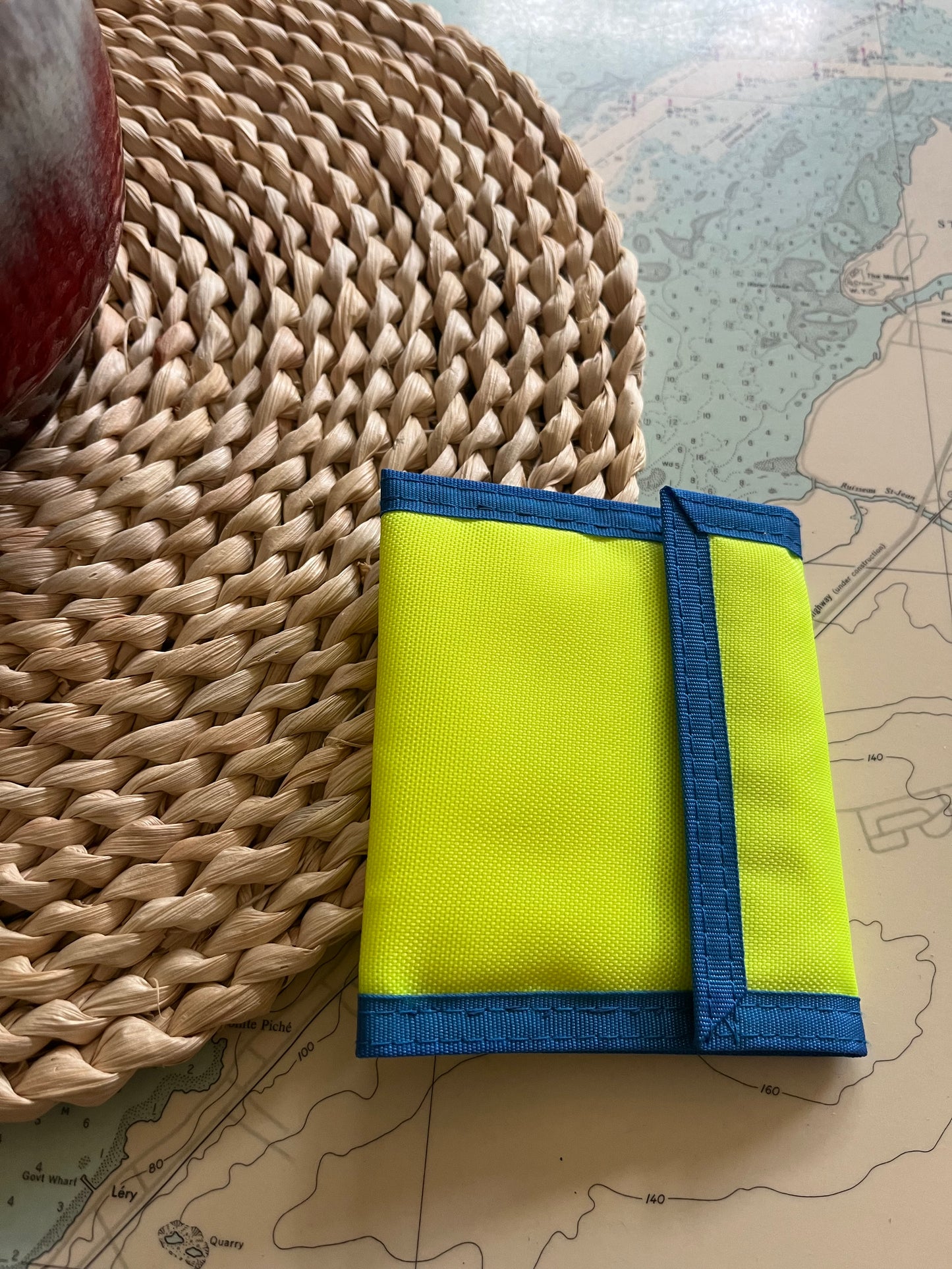 Vintage 90s Joseph Neon Velcro Wallet / Pouch / Pocket