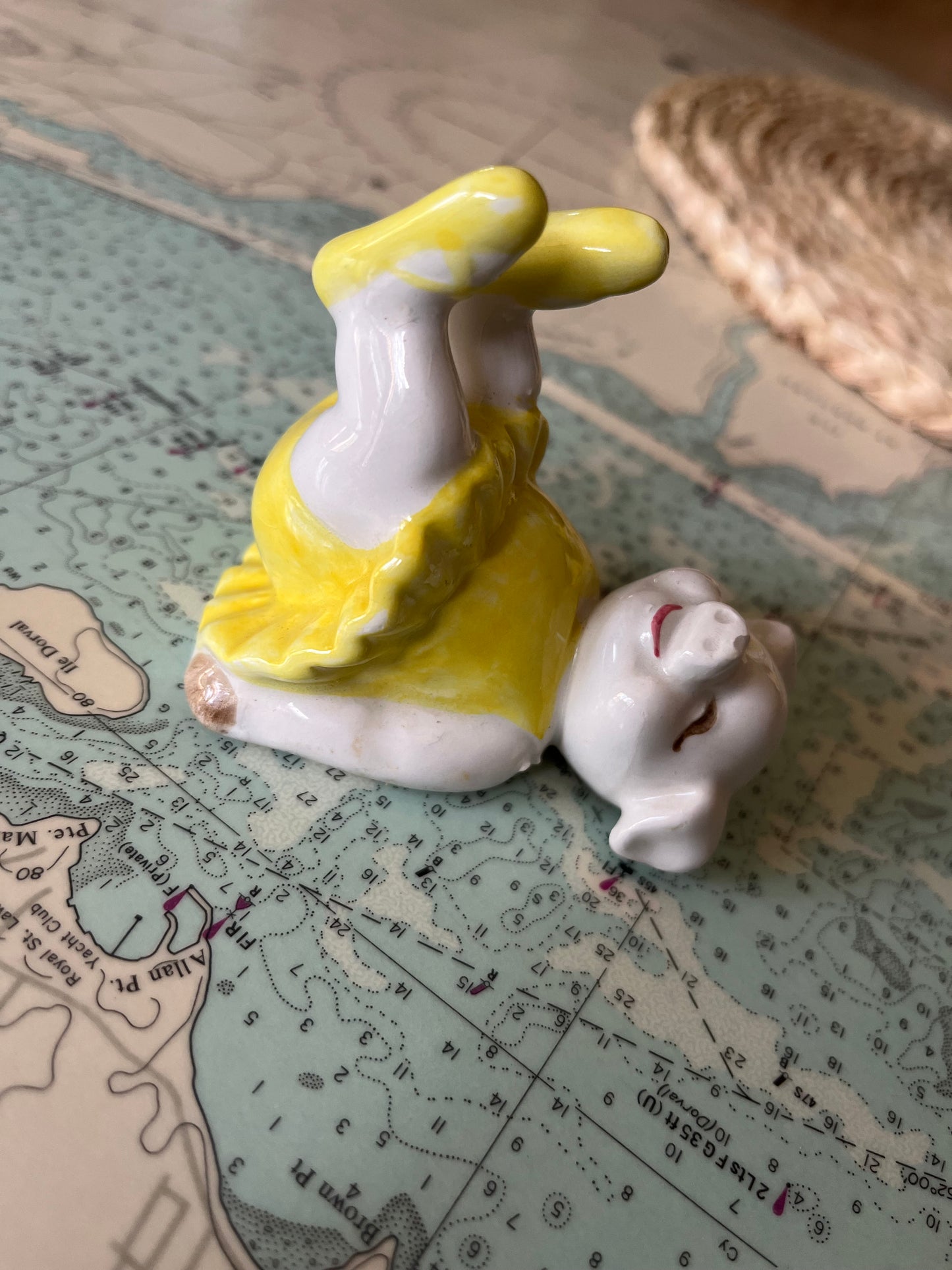 Vintage 70s Fitz & Floyd Tumbling Ballerina Pigs Set of Three