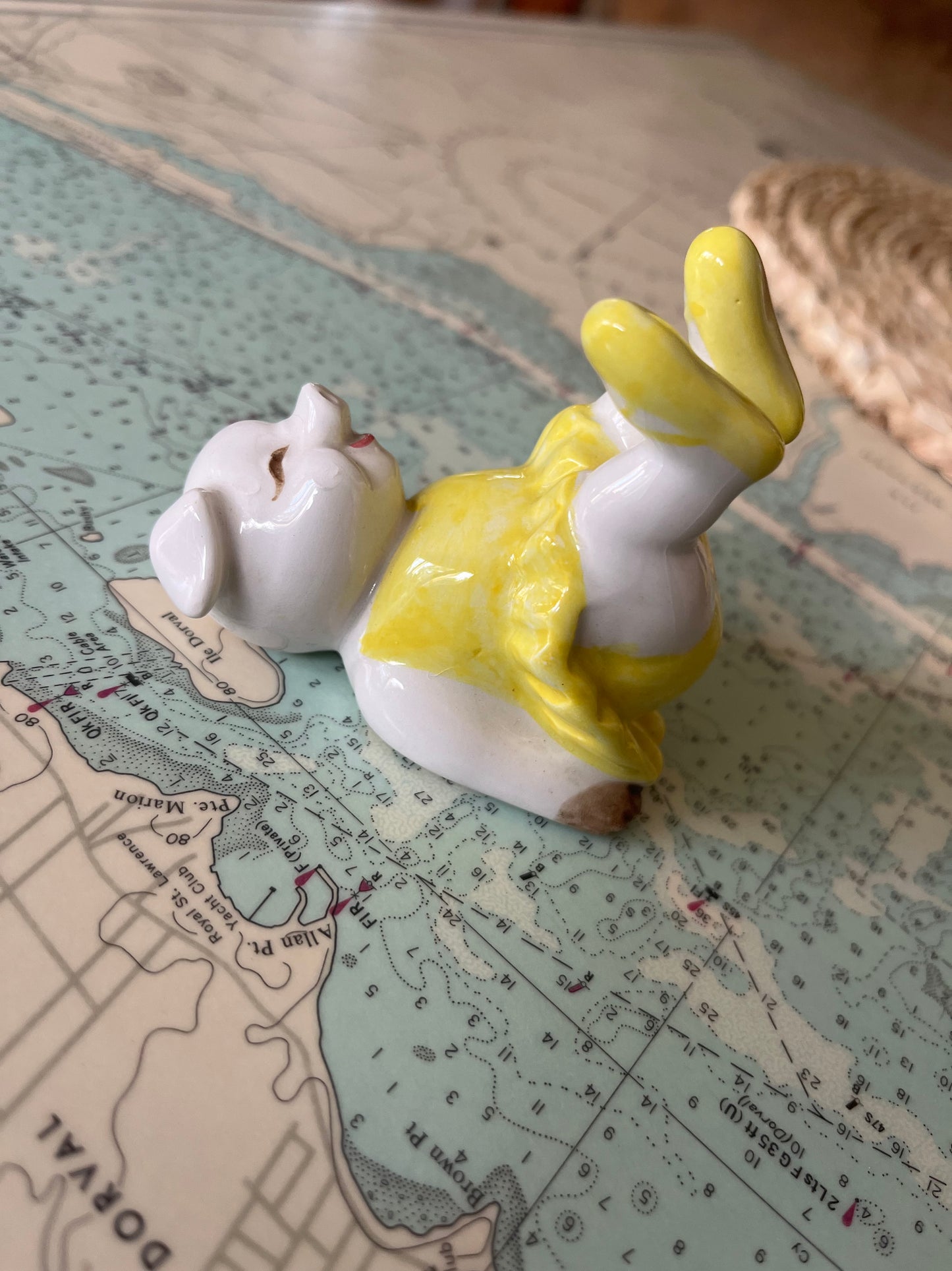 Vintage 70s Fitz & Floyd Tumbling Ballerina Pigs Set of Three