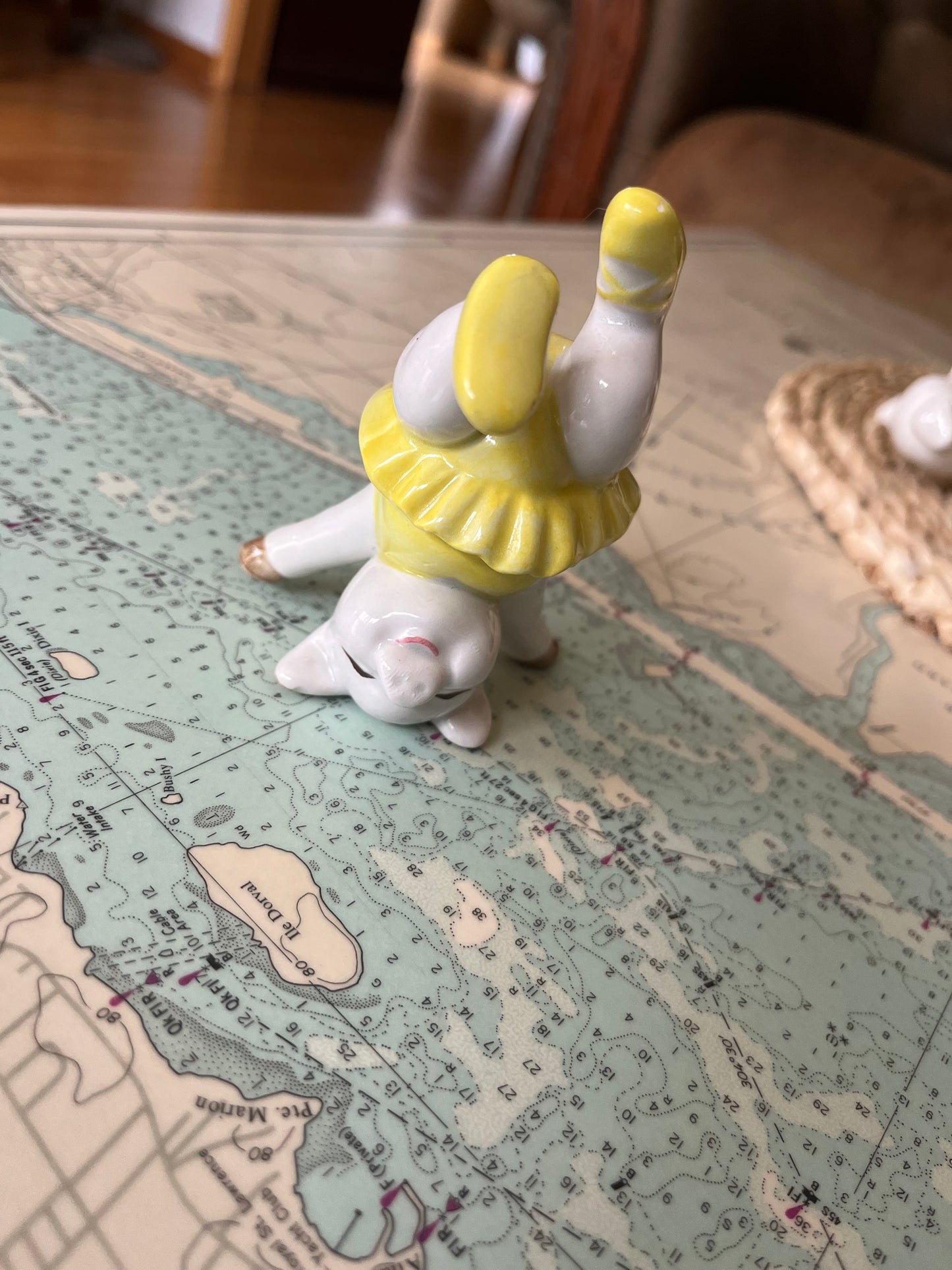 Vintage 70s Fitz & Floyd Tumbling Ballerina Pigs Set of Three