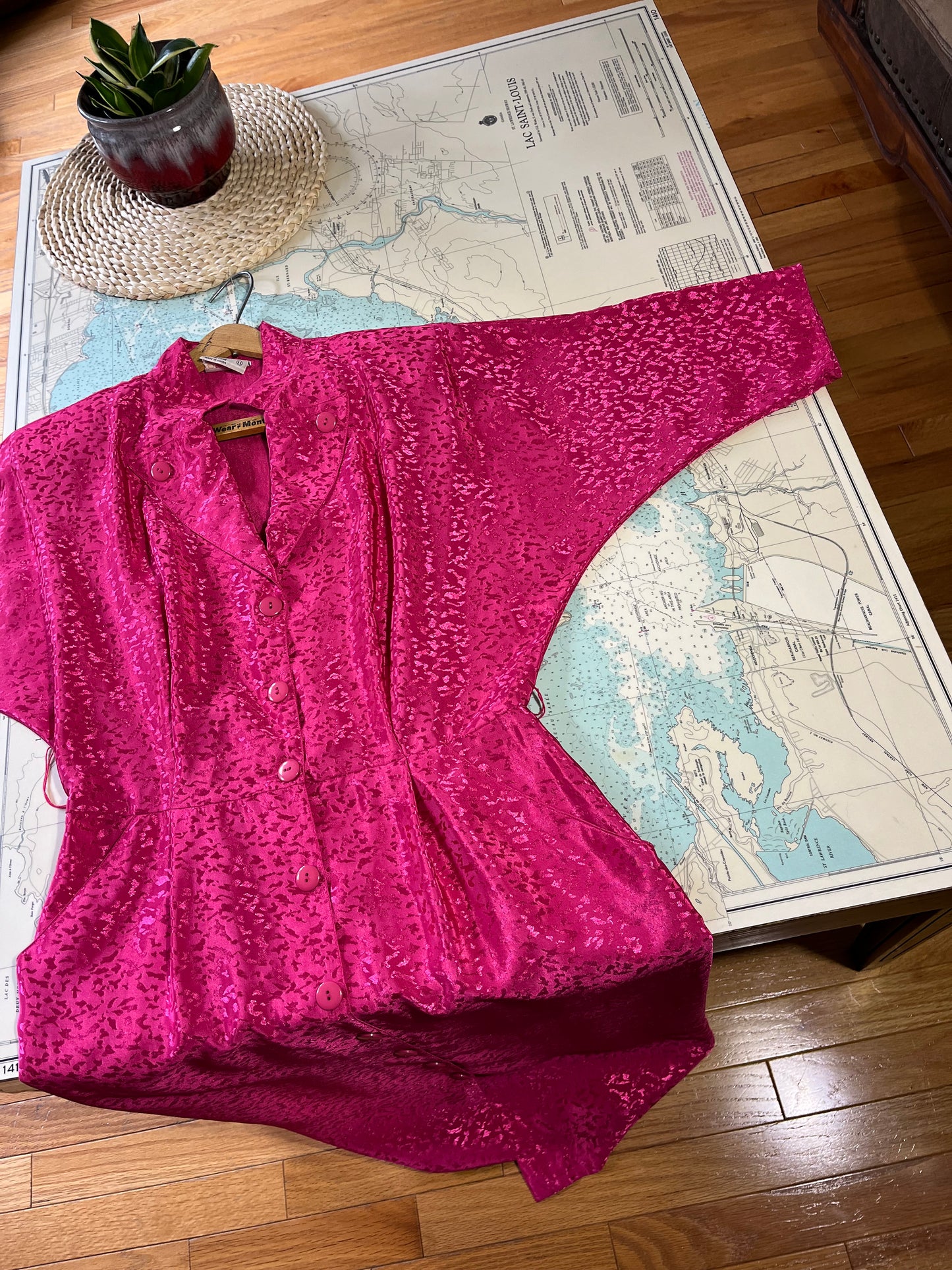 Vintage 80s Pink Cheetah Joni Blair Dress