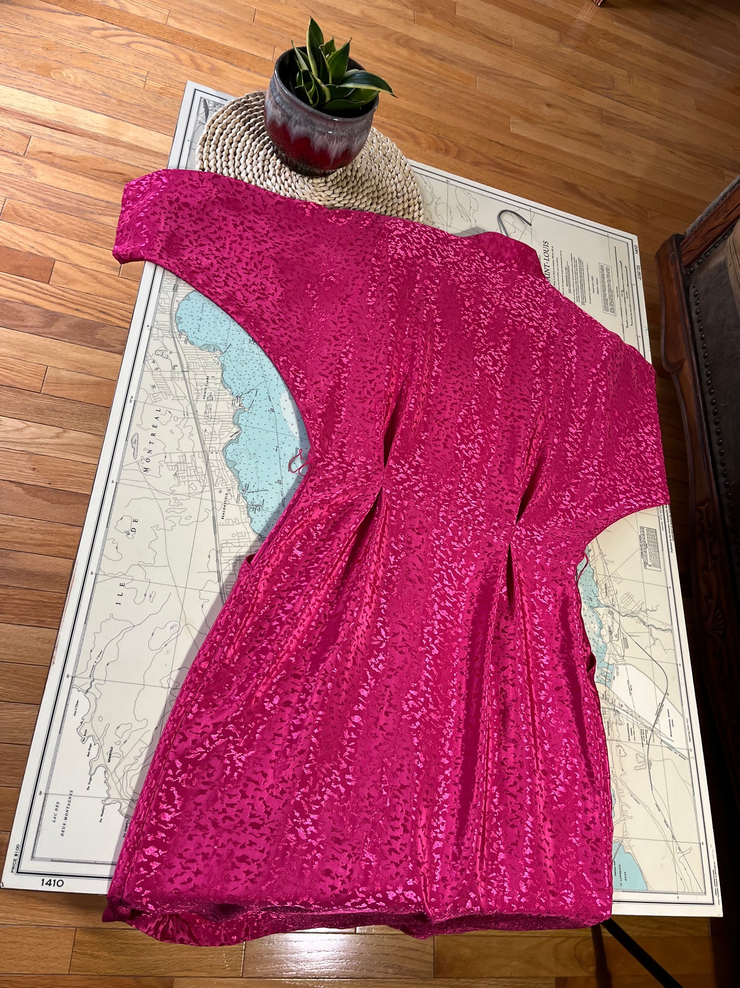 Vintage 80s Pink Cheetah Joni Blair Dress