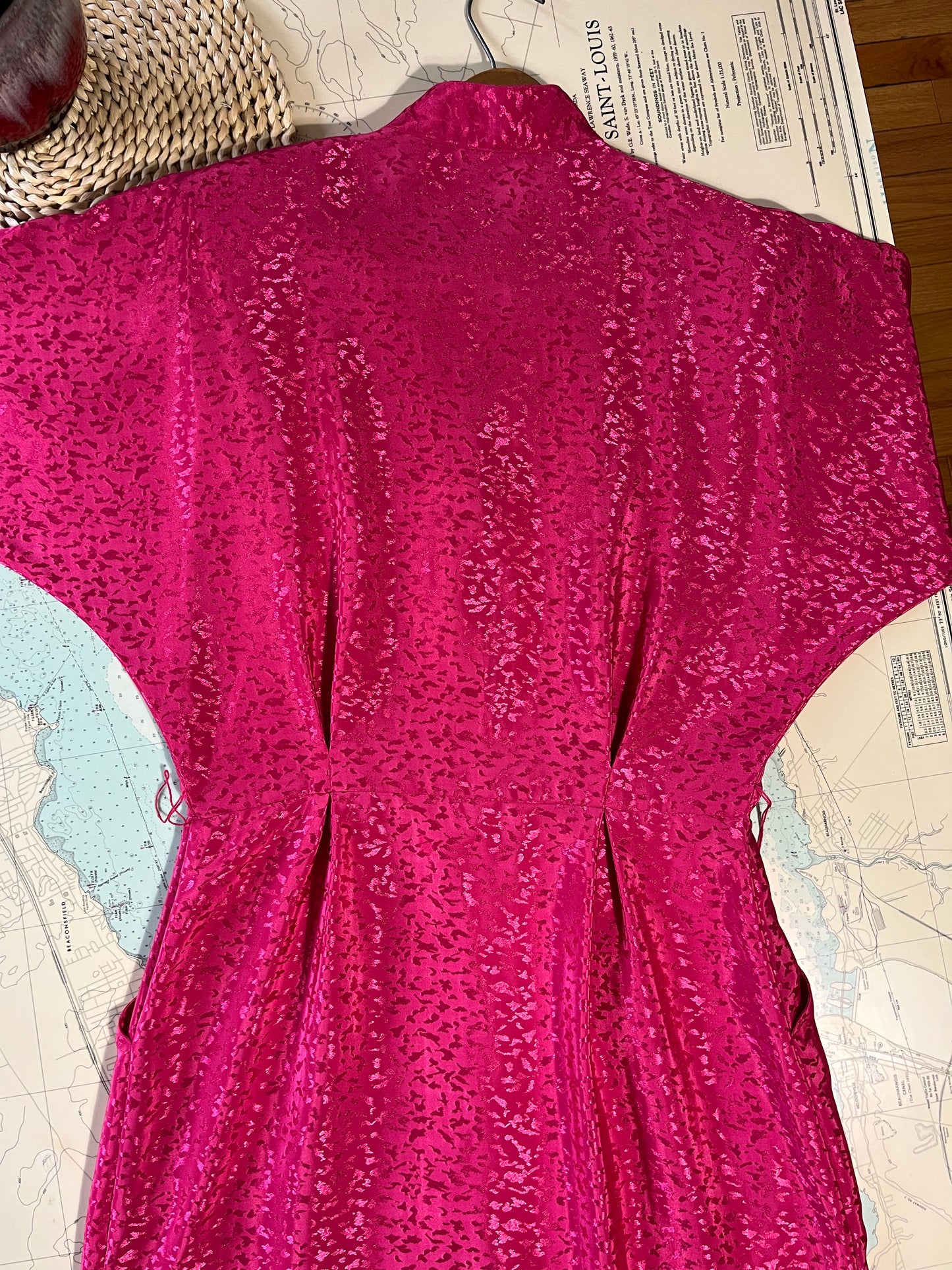Vintage 80s Pink Cheetah Joni Blair Dress