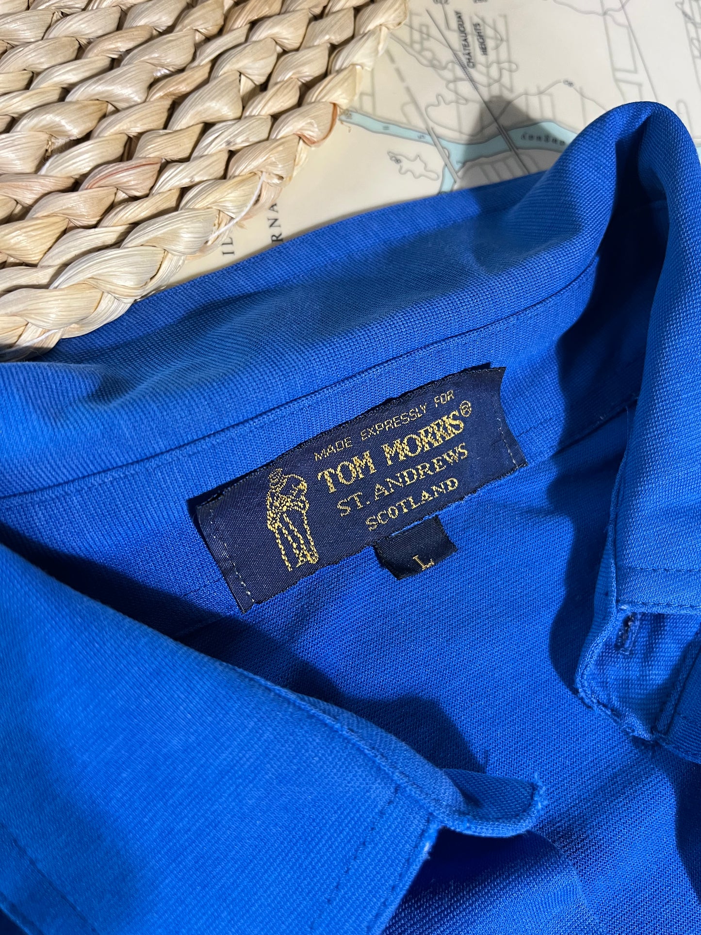Vintage 90s St. Andrews Old Course Embroidered Gold Tee Shirt