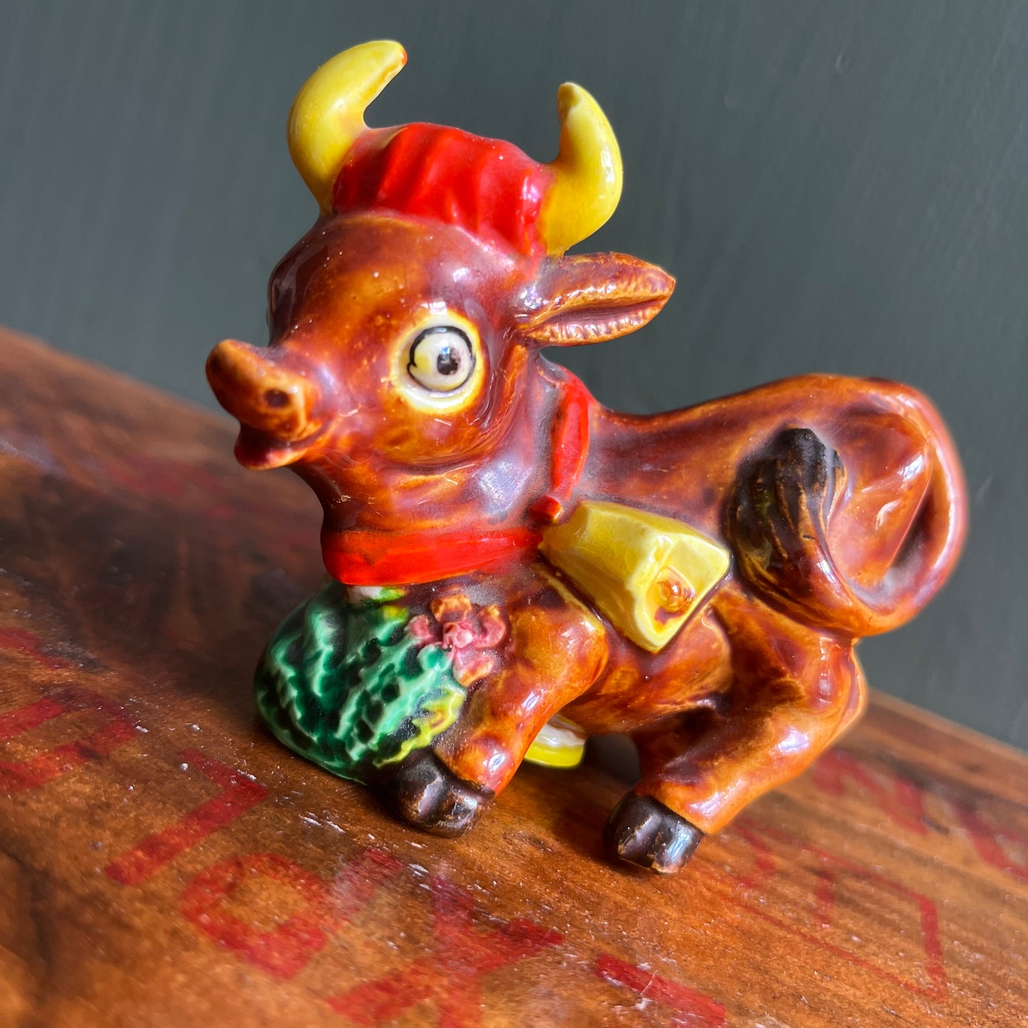 Vintage Kitschy Ceramic Cow Shaker