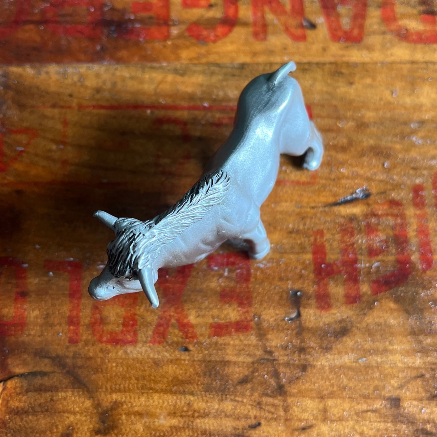 Solid Pewter Bull Figurine