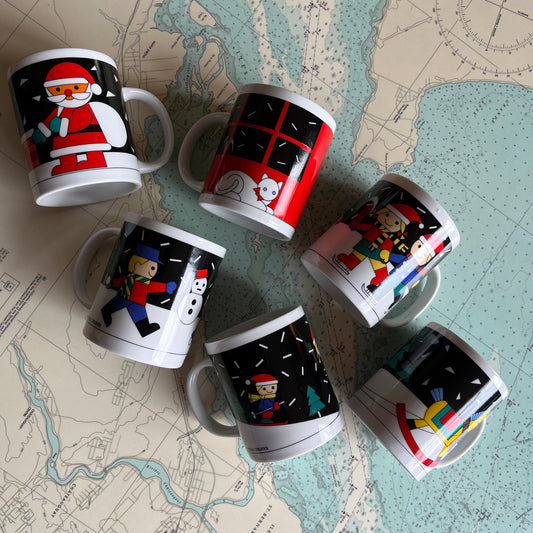 Vintage 1991 Miyazaki Creates Christmas Mugs Set of 6