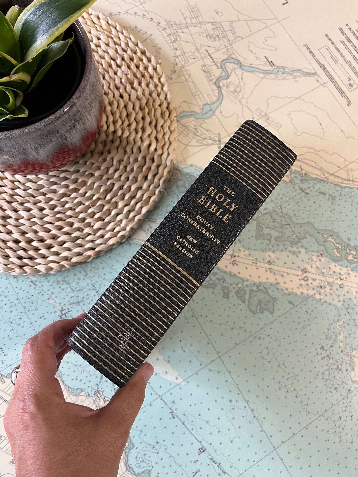 Vintage 1950 The Holy Bible P.J. Kennedy & Sons New York Printing