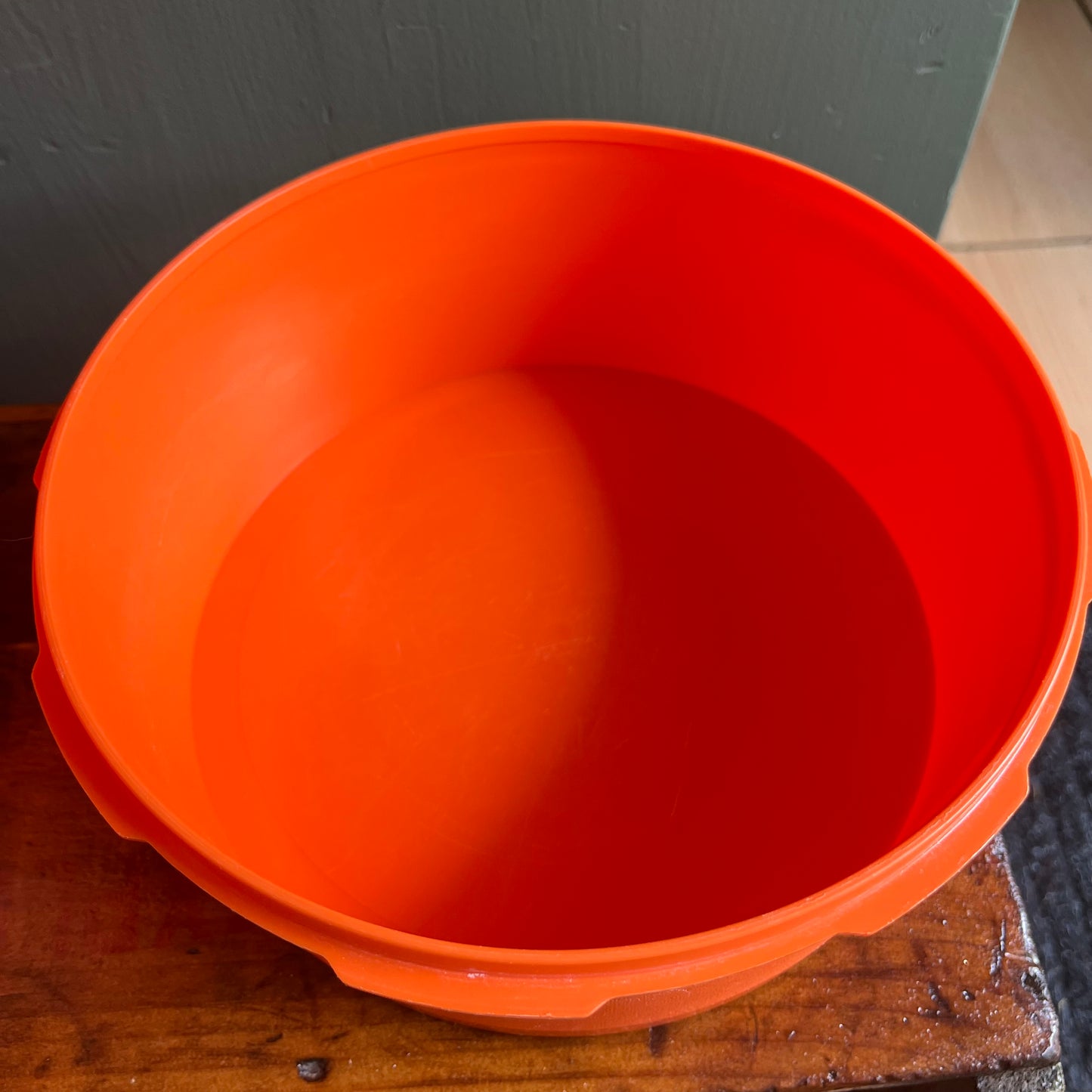 Vintage 70s Orange Tupperware Servalier Canister Set