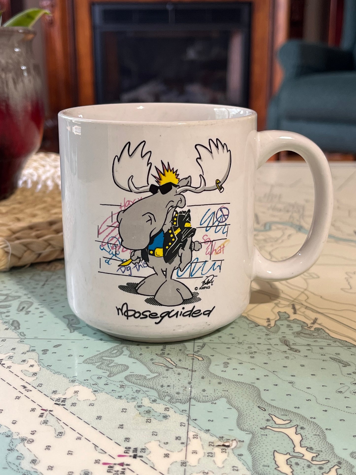 Vintage 90s MooseGuided Graphic Mug