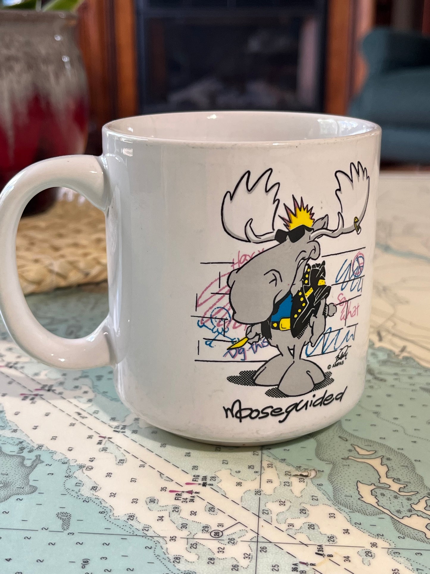 Vintage 90s MooseGuided Graphic Mug