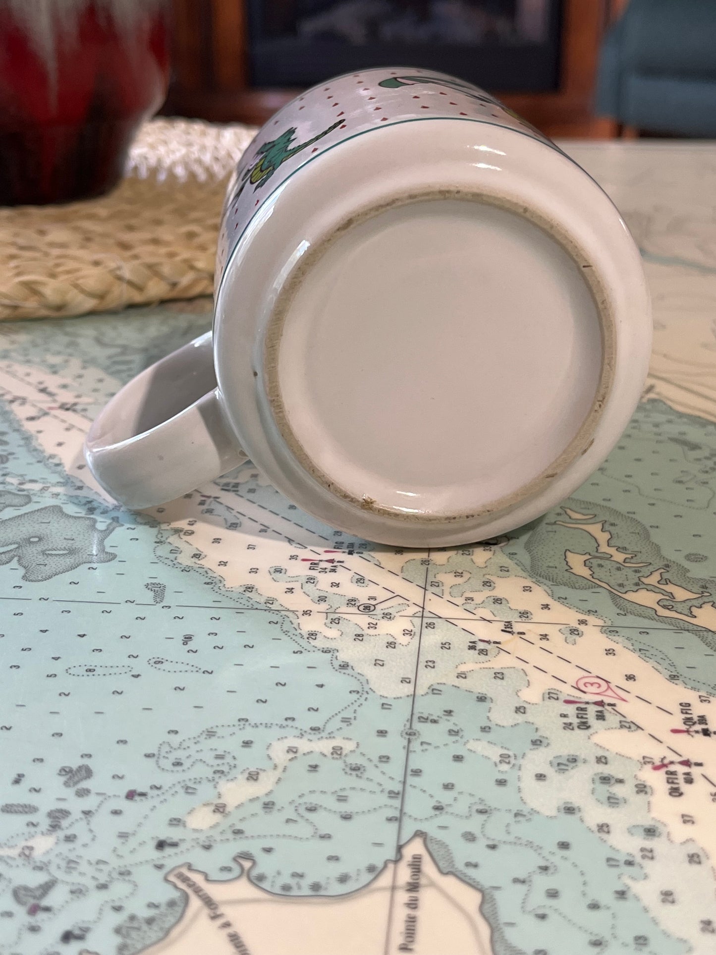 Vintage 80s Florida Crocodile with Umbrella Souvenir Cup / Mug