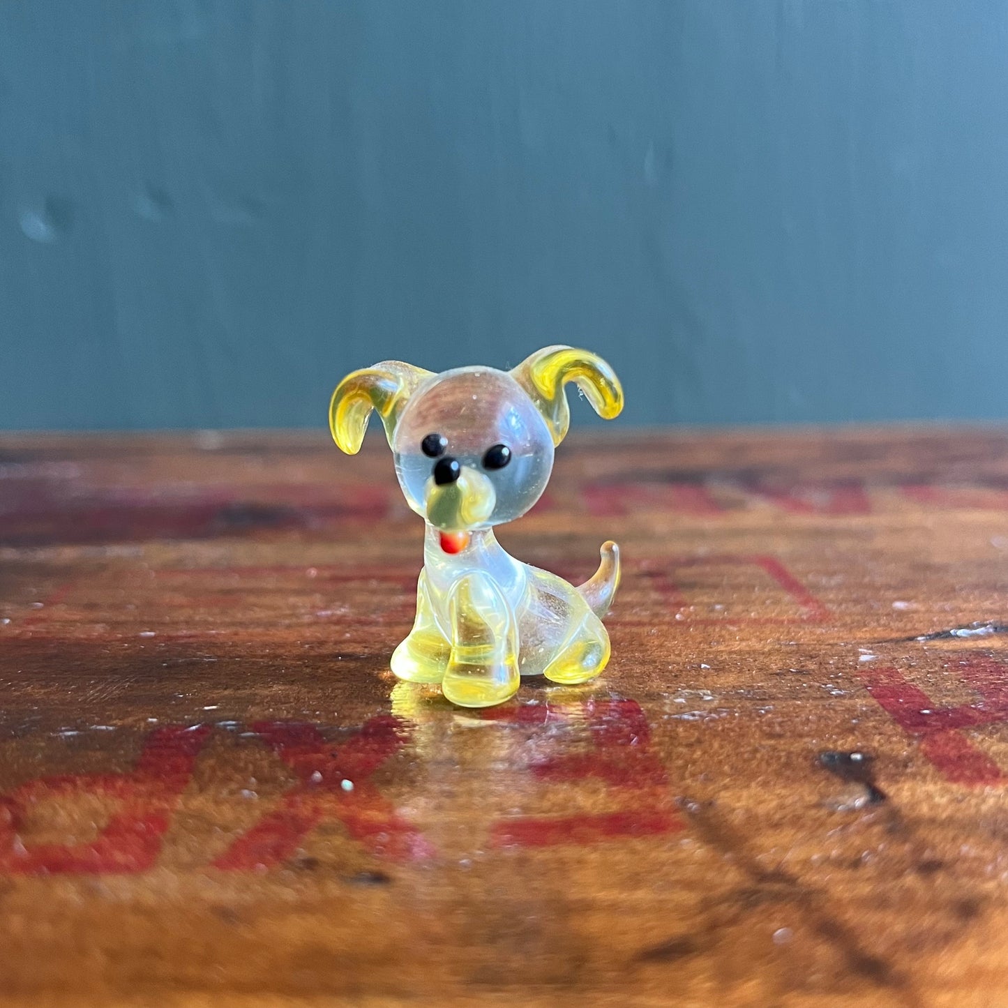 Vintage Miniature Glass Chihuahua Figurine