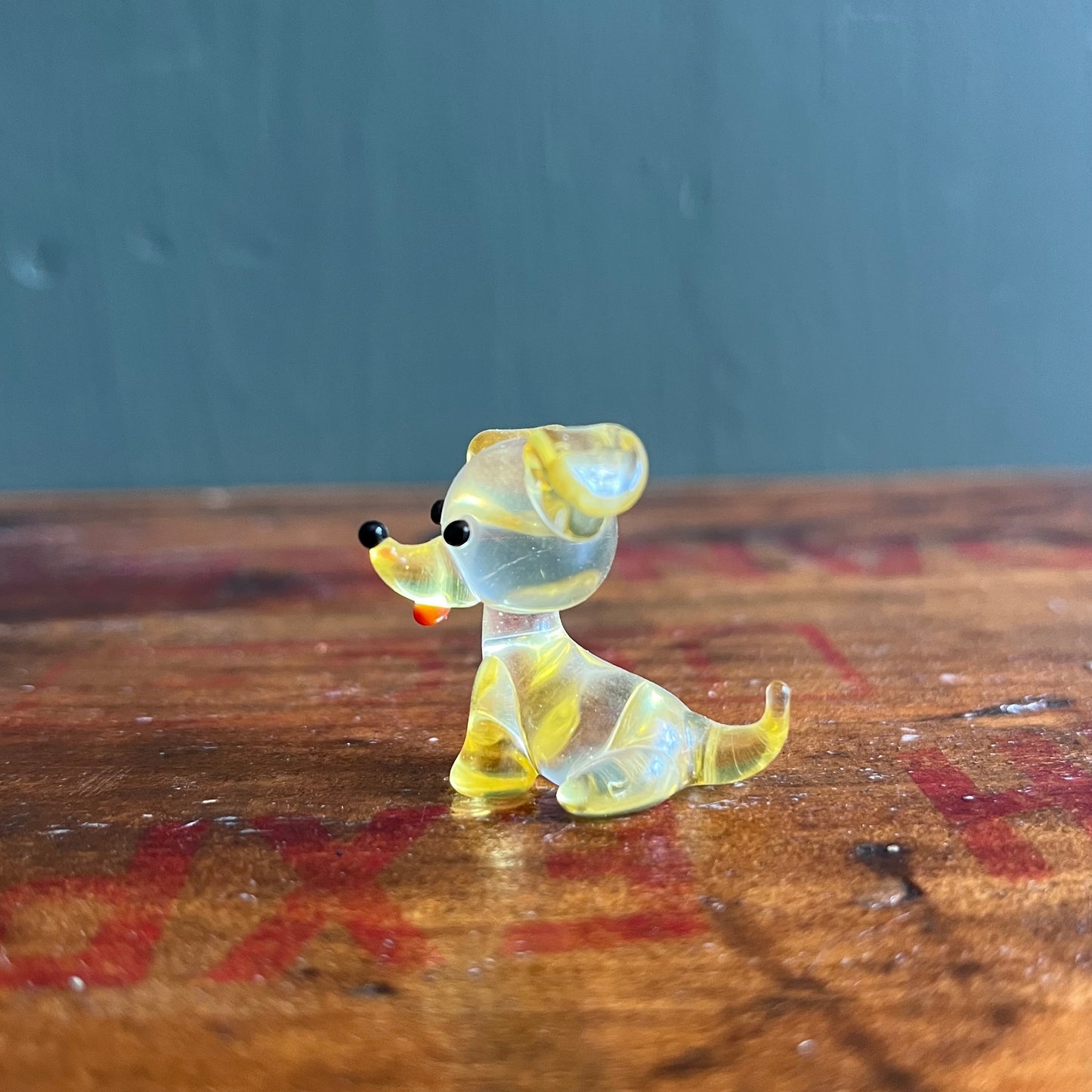 Vintage Miniature Glass Chihuahua Figurine