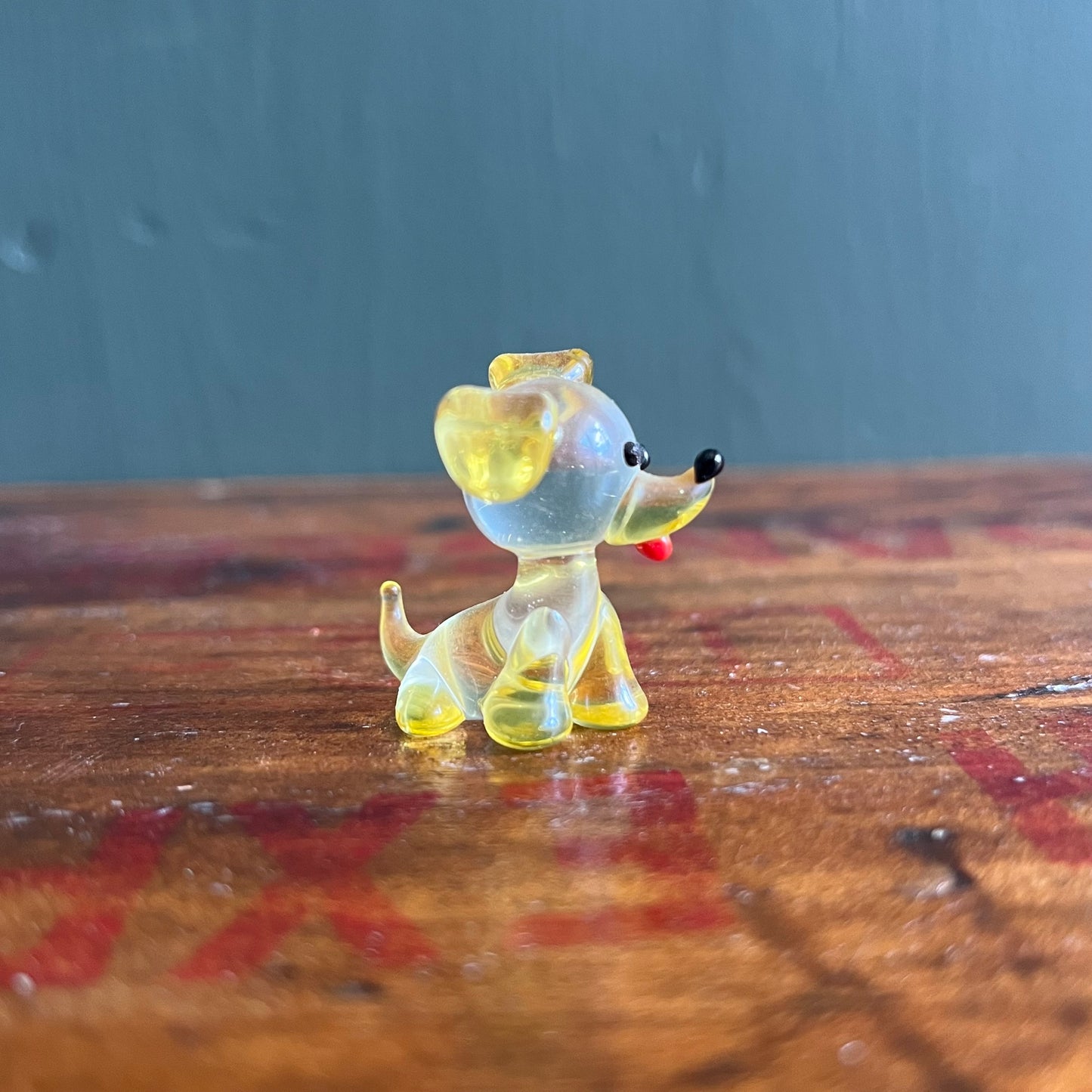Vintage Miniature Glass Chihuahua Figurine