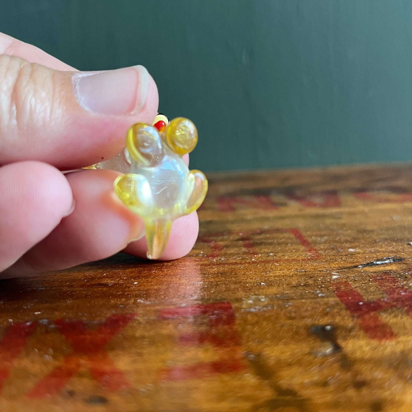 Vintage Miniature Glass Chihuahua Figurine