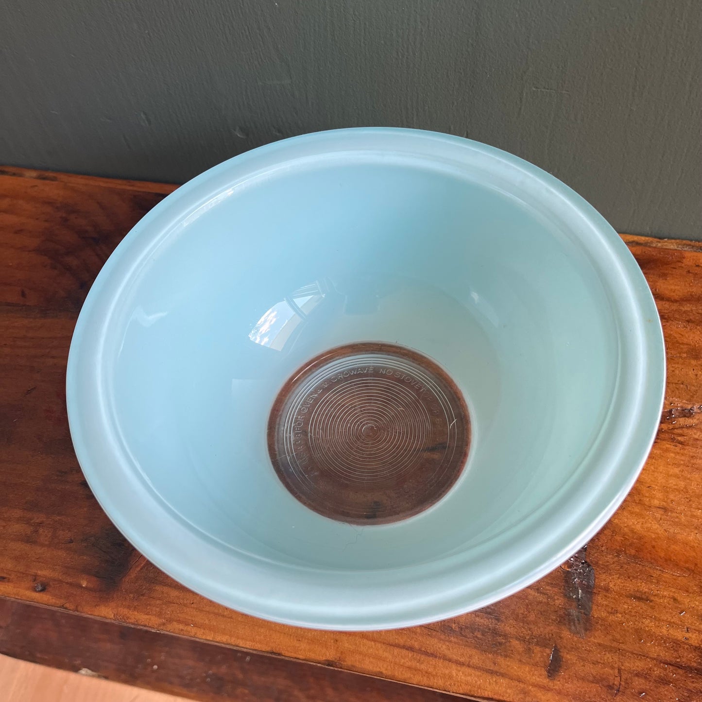 Vintage Pyrex Powder Blue Glass Bowl 322 1L