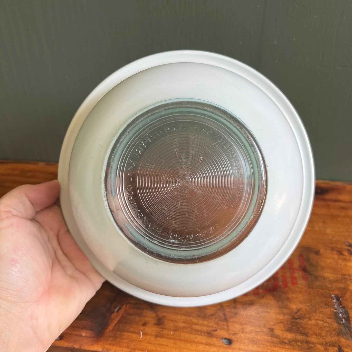 Vintage Pyrex Powder Blue Glass Bowl 322 1L