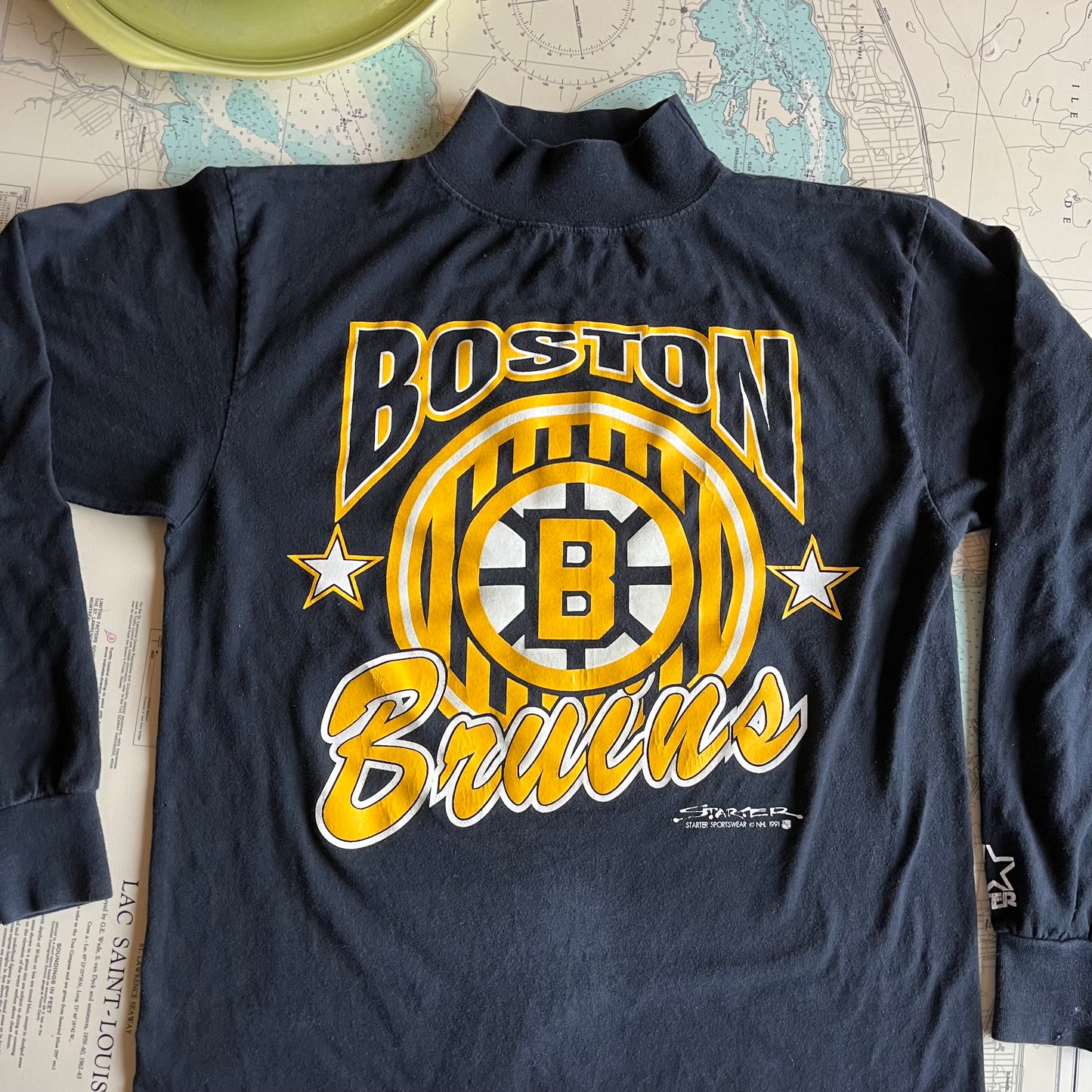 Vintage 1991 Boston Bruins Starter Long Sleeve Graphic Tee