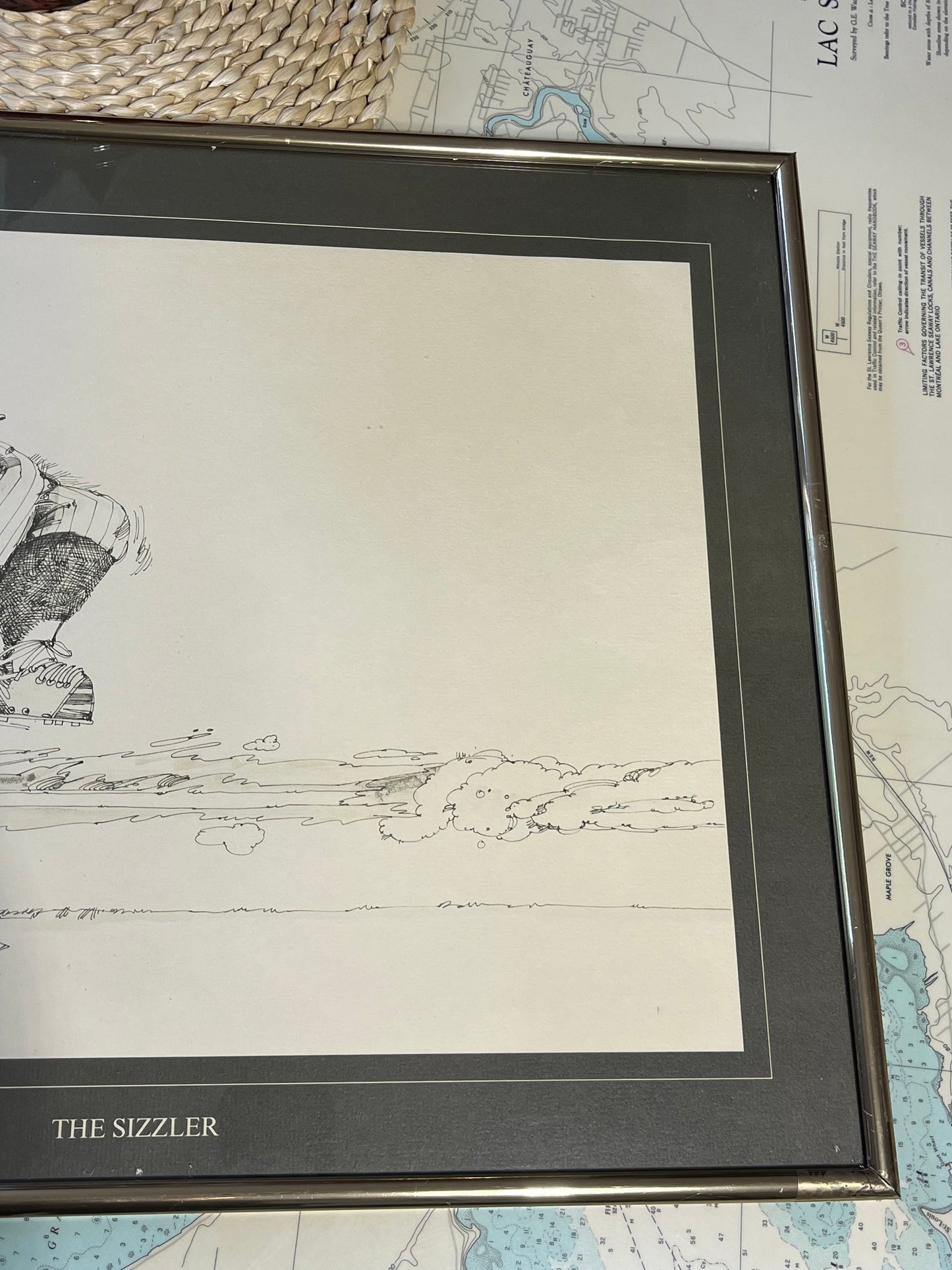 Vintage Gary Patterson The Sizzler Framed Baseball Print