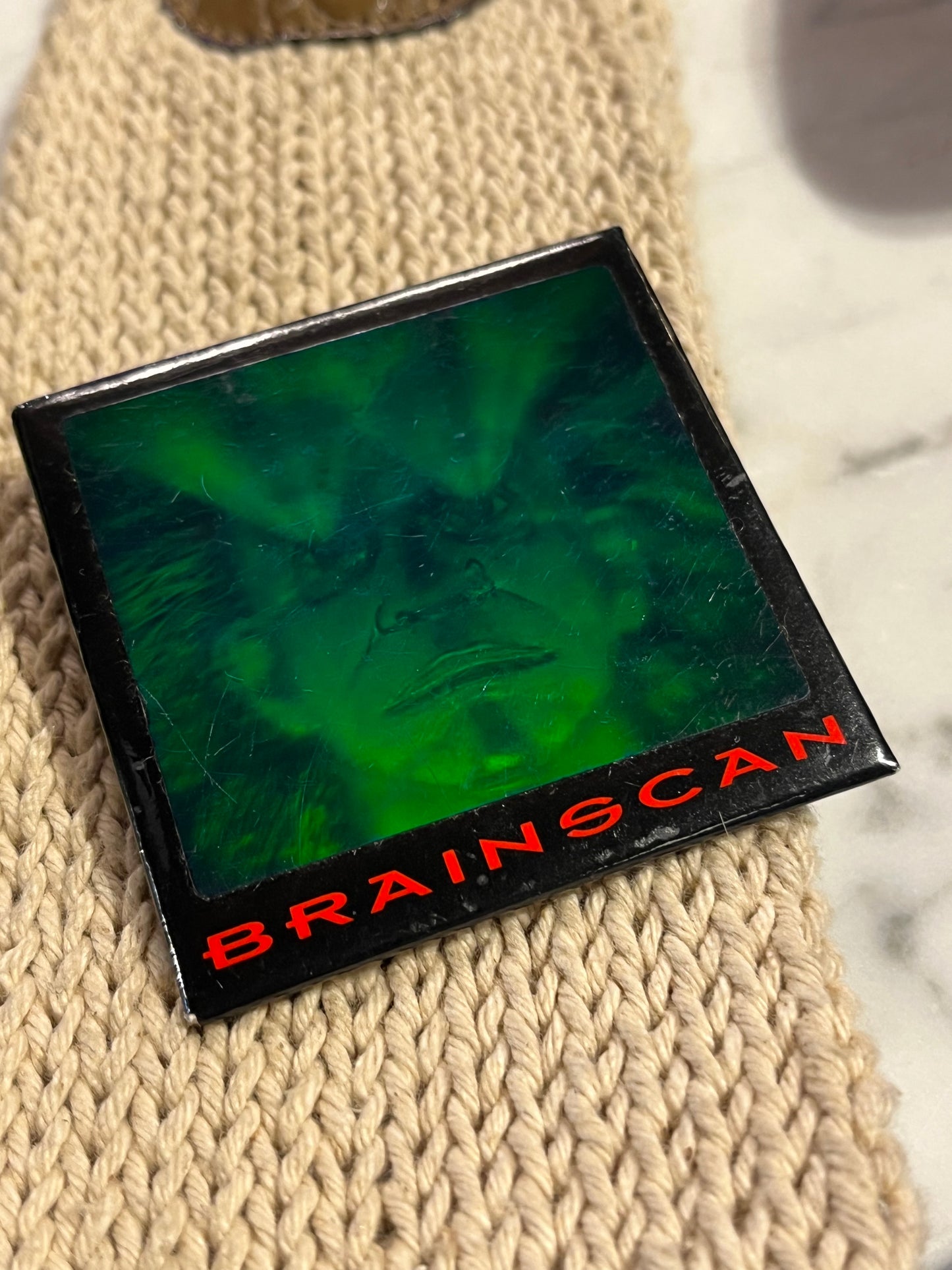 Vintage 1994 Brainscan Holographic Promo Pin