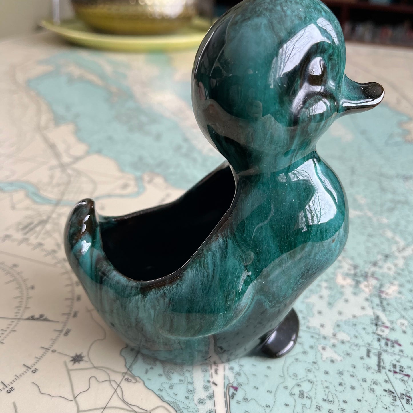 Vintage 70s Blue Mountain Pottery Duckling Planter / Dish