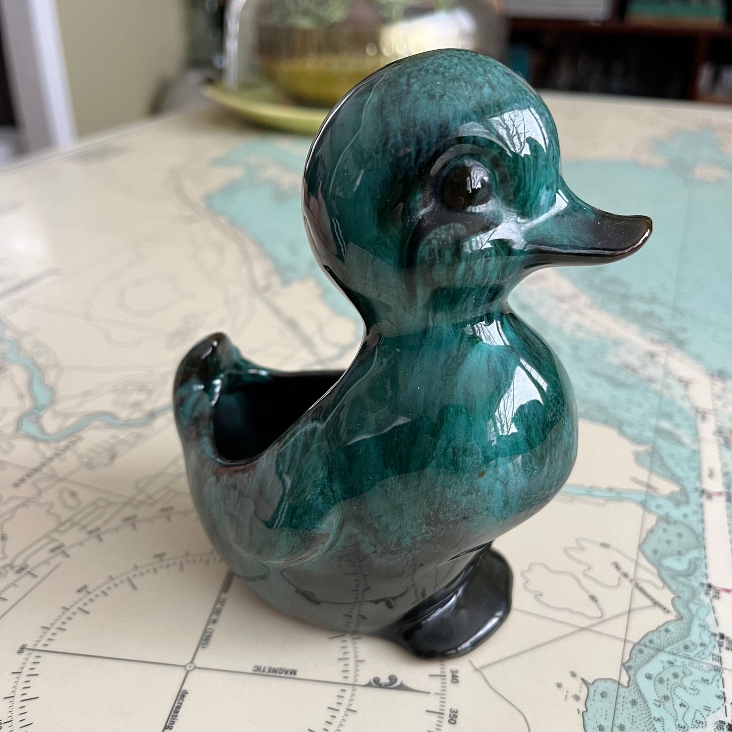 Vintage 70s Blue Mountain Pottery Duckling Planter / Dish