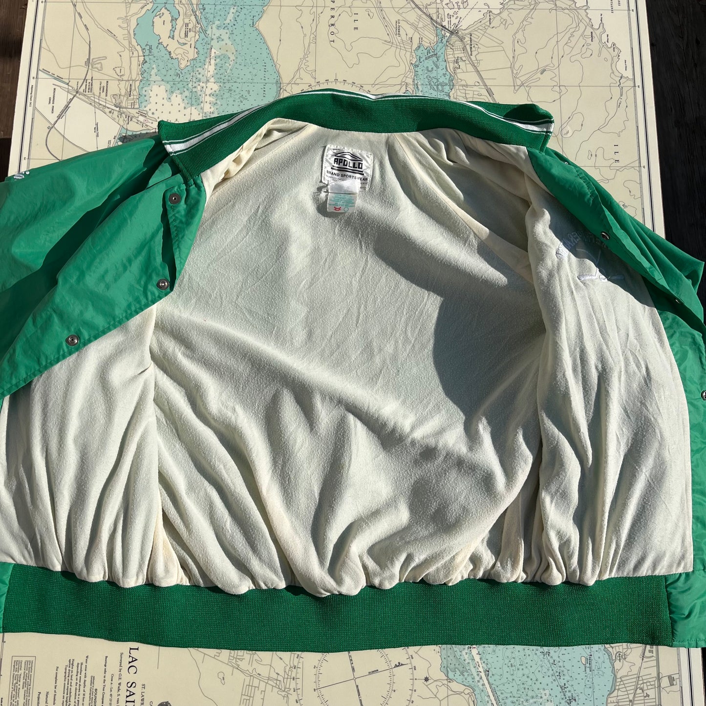 Vintage Apollo Green Bomber Jacket J.G. Refrigeration ‘Jim’