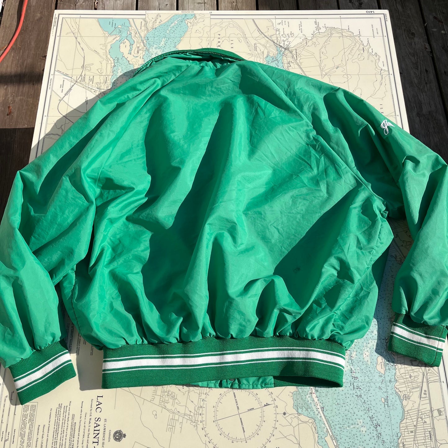 Vintage Apollo Green Bomber Jacket J.G. Refrigeration ‘Jim’