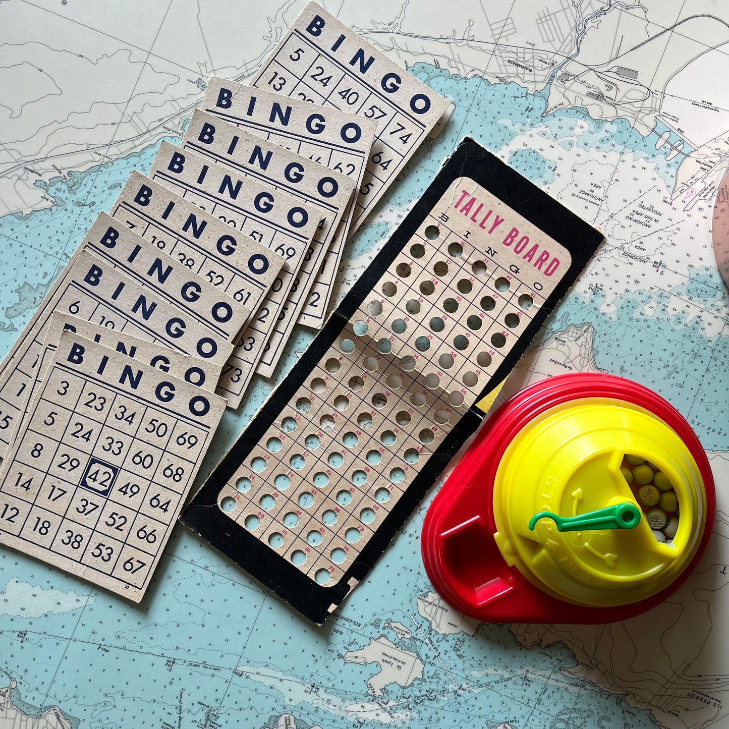 Vintage Tucket Toy Co Bingo Game and Cards