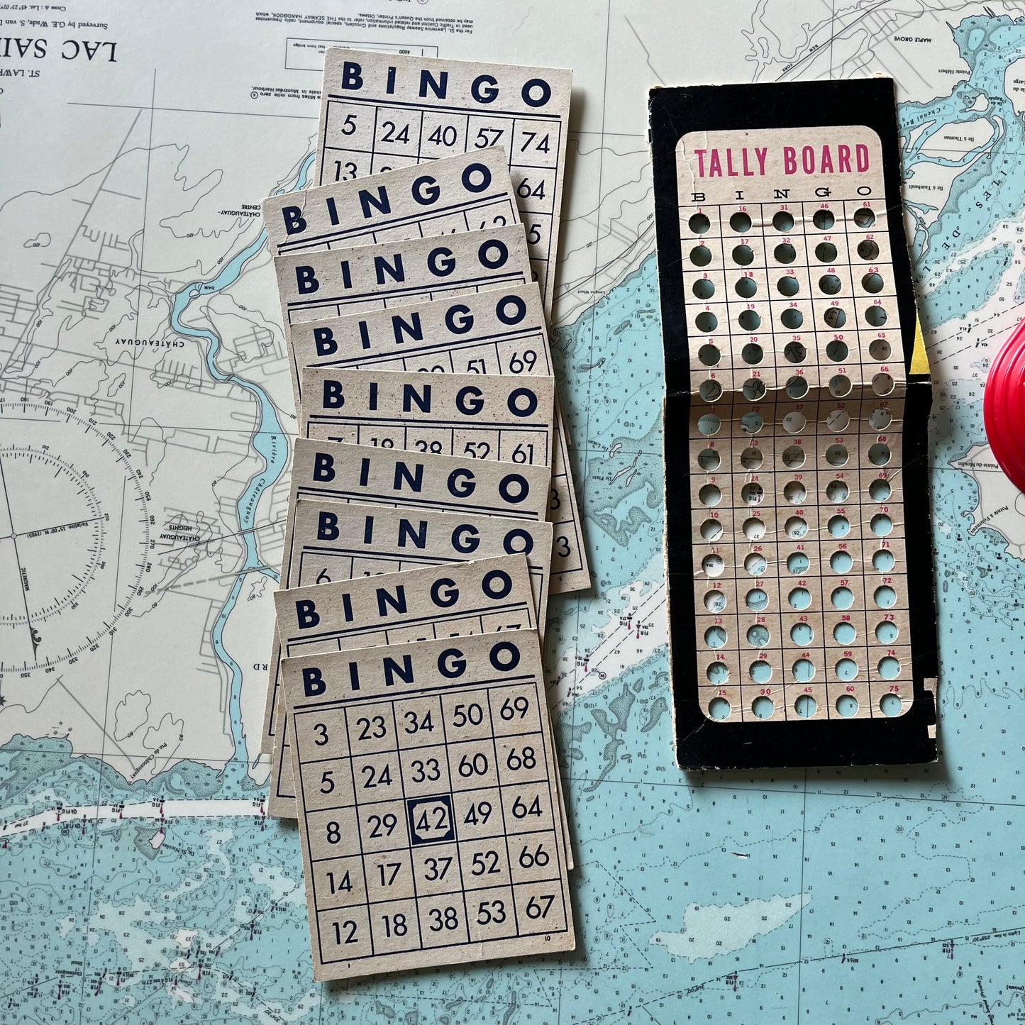 Vintage Tucket Toy Co Bingo Game and Cards