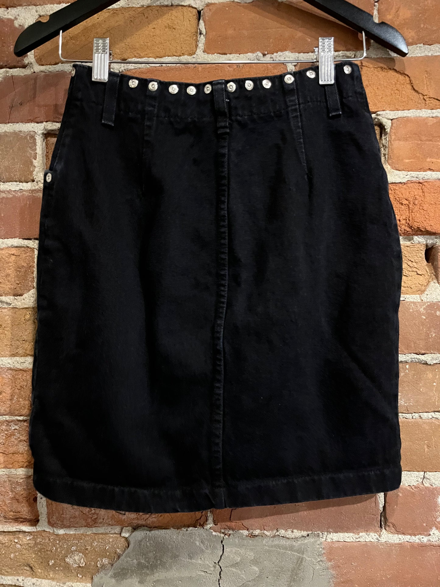 Vintage Cobra Jeans Black Studded Mini Skirt