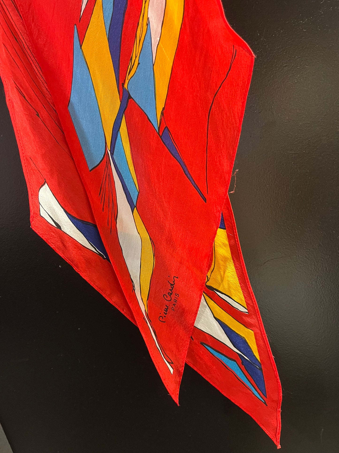 Vintage Pierre Cardin Skinny Silk Scarf