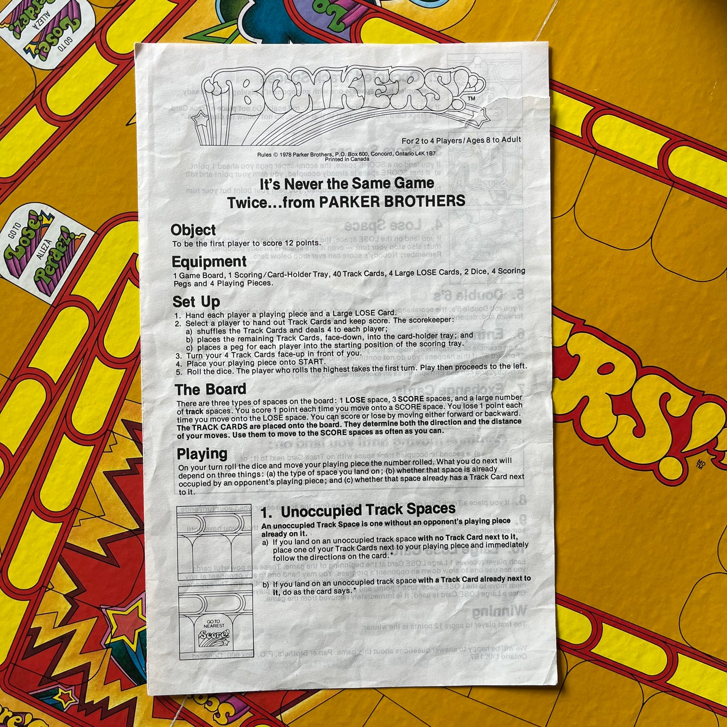 Vintage 1978 This Game is Bonkers Parker Brothers Game