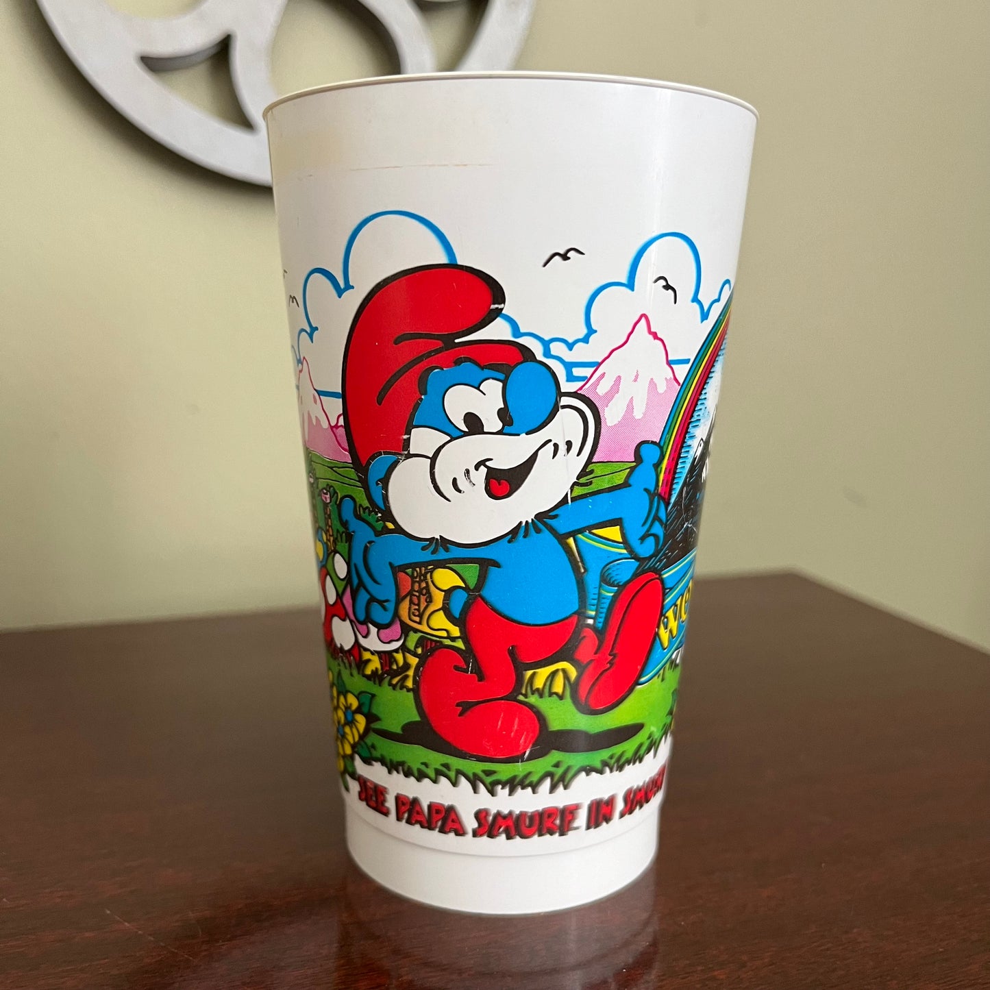 Vintage 1984 McDonald's Smurfs Canada's Wonderland Cup
