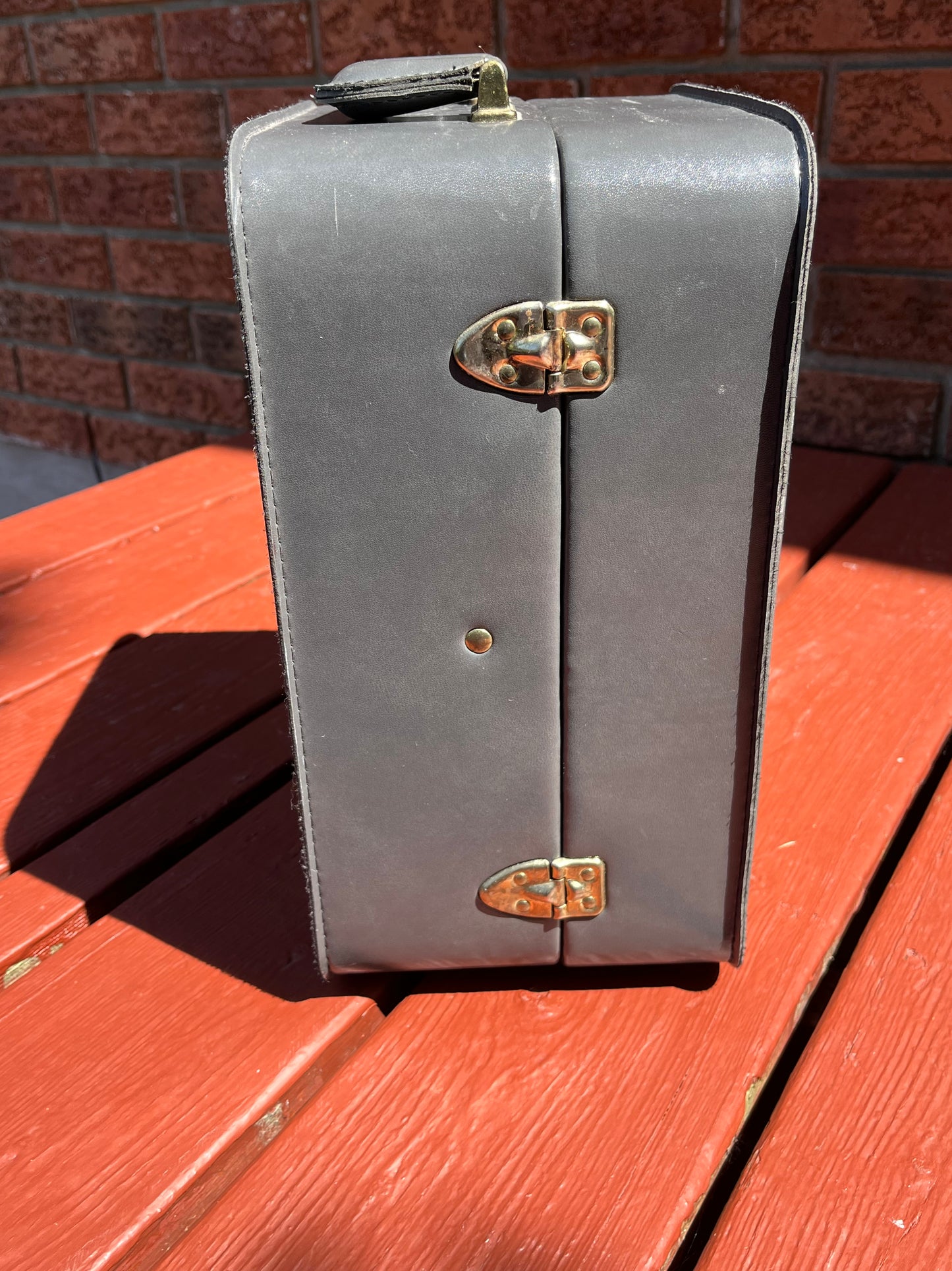 Vintage Stradellina Grey Hard Shell Suitcase / Portable Bar Case