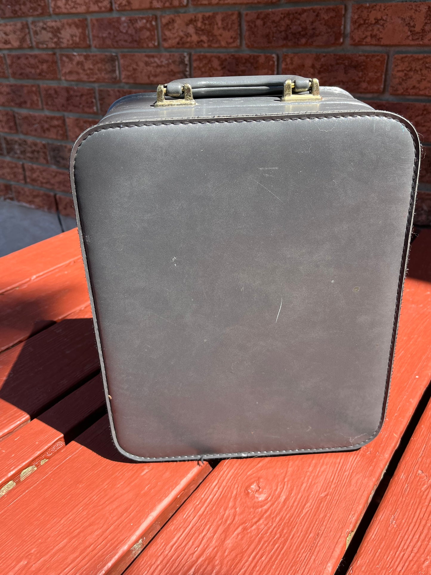 Vintage Stradellina Grey Hard Shell Suitcase / Portable Bar Case