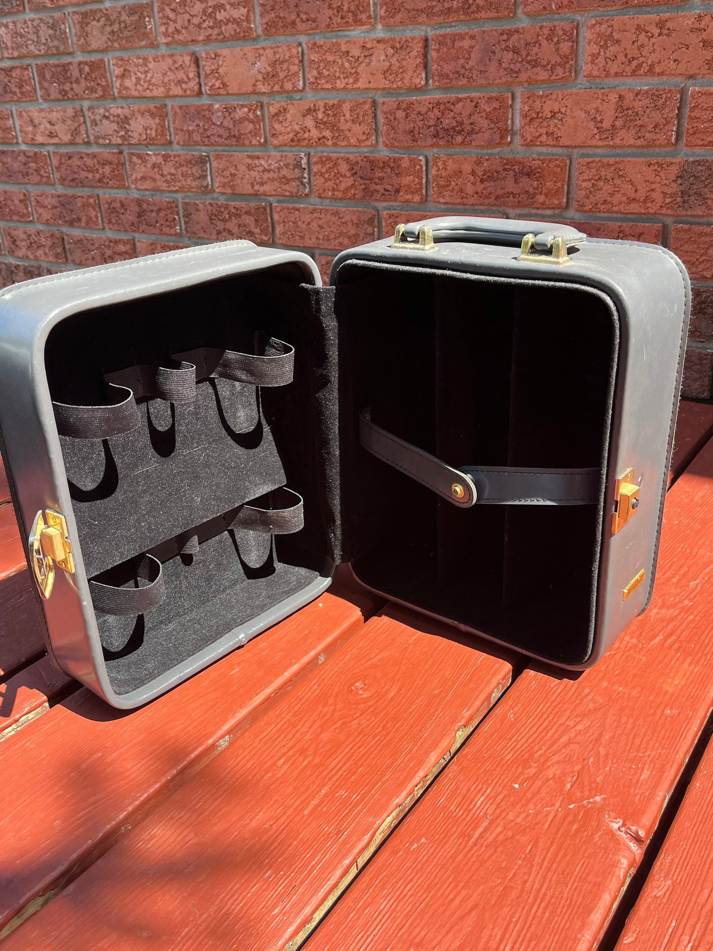 Vintage Stradellina Grey Hard Shell Suitcase / Portable Bar Case