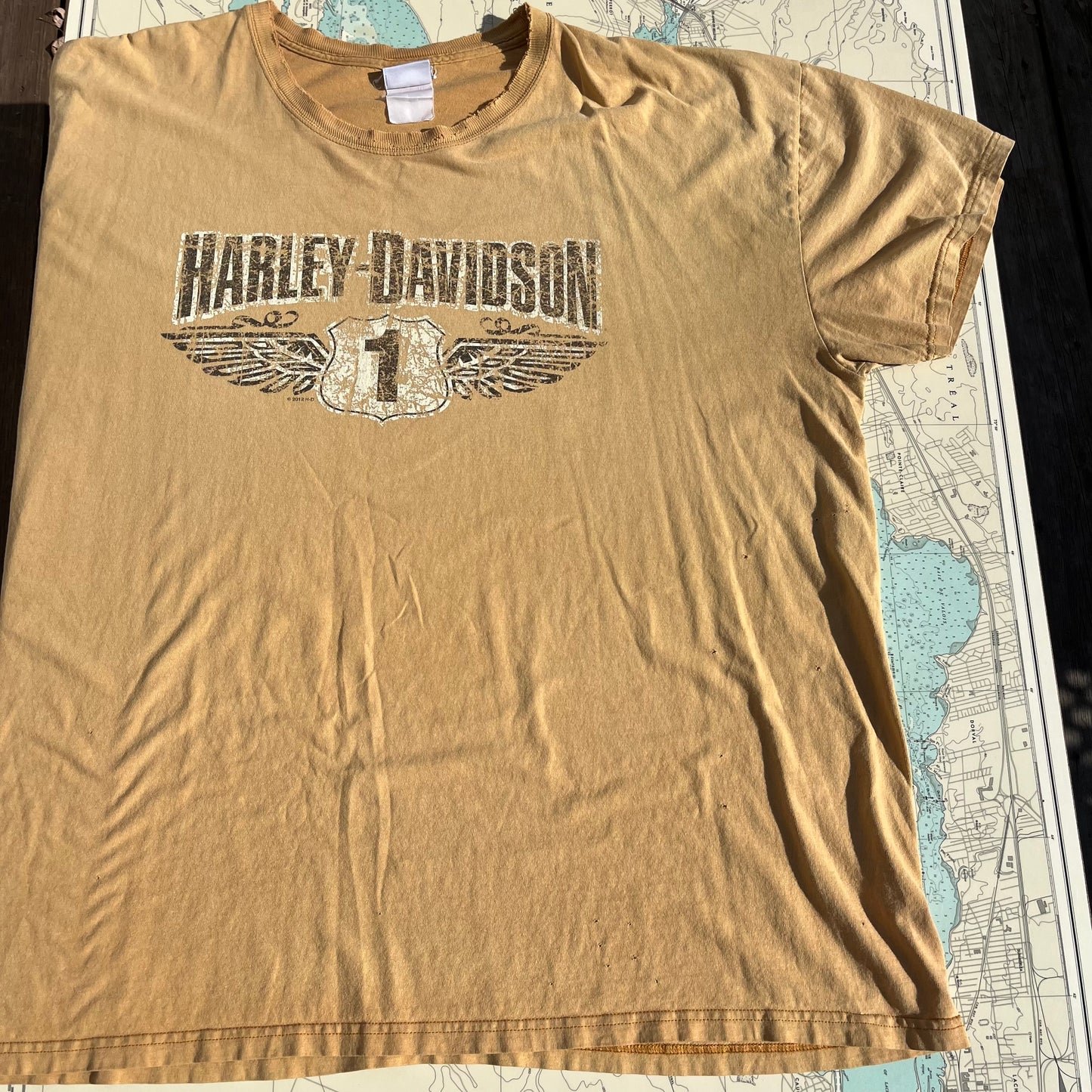 Vintage Harley Davidson San Juan Puerto Rico Distressed Tee Shirt