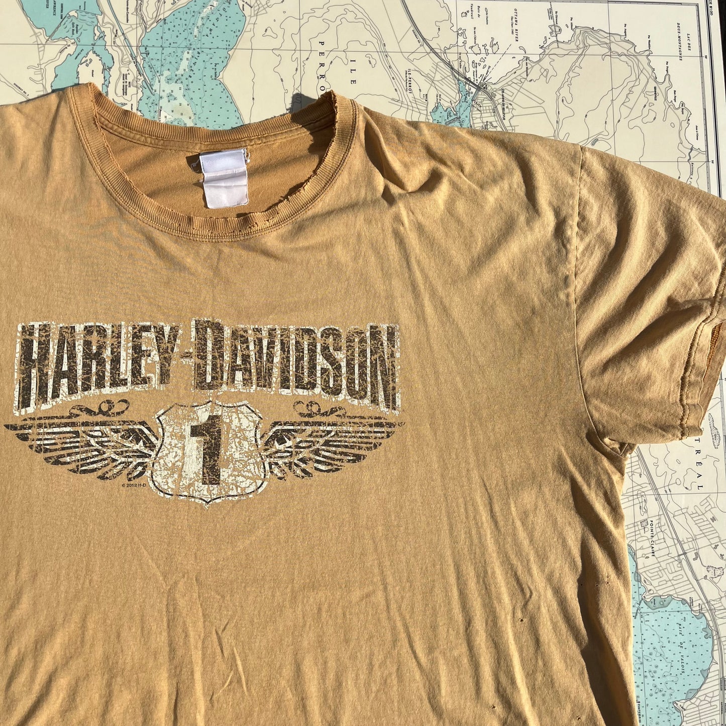 Vintage Harley Davidson San Juan Puerto Rico Distressed Tee Shirt