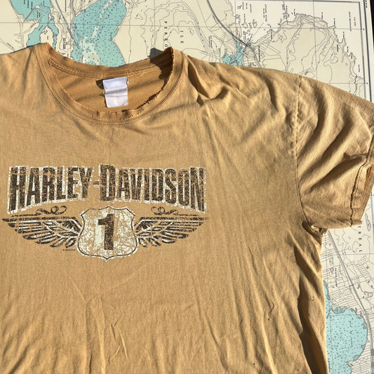 Vintage Harley Davidson San Juan Puerto Rico Distressed Tee Shirt