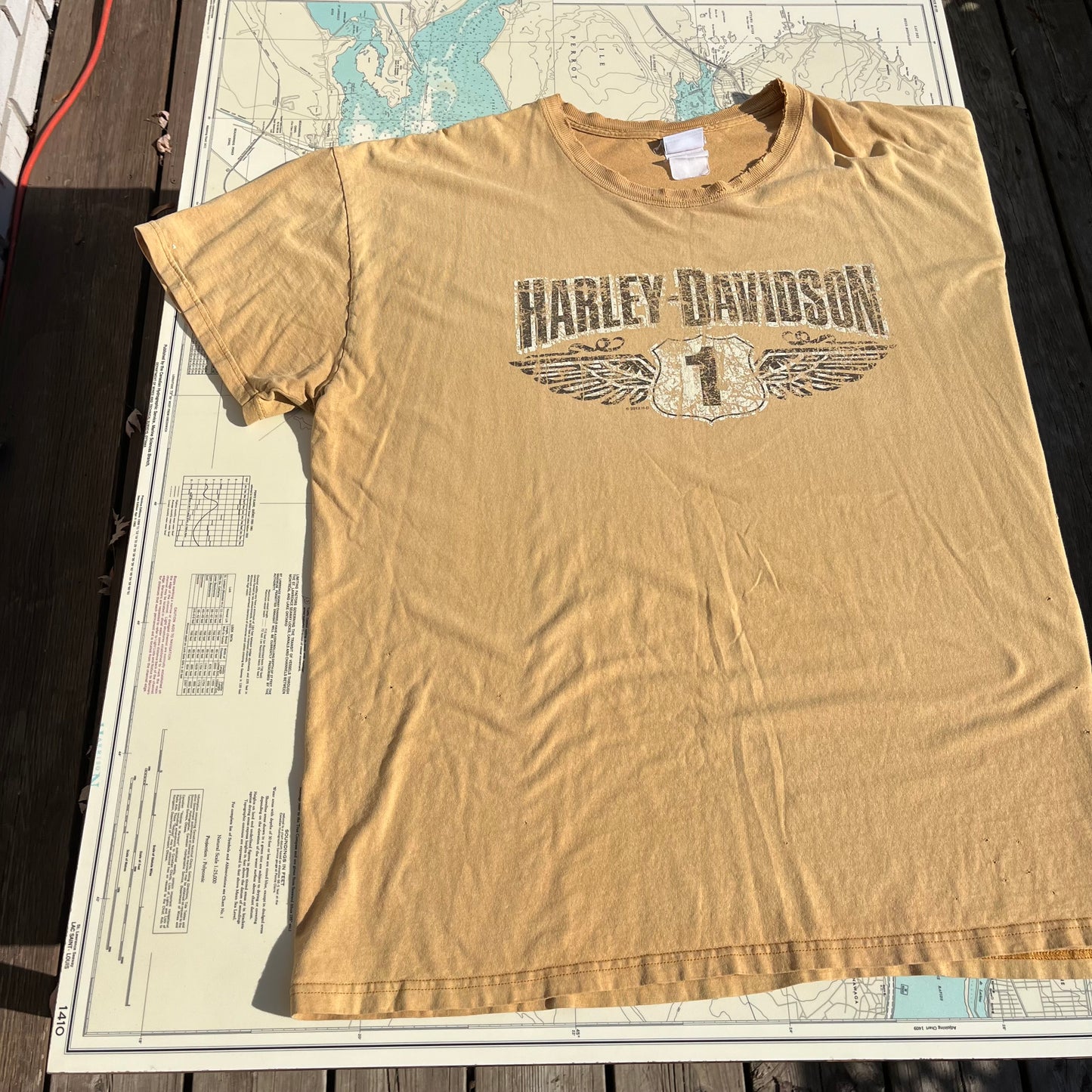 Vintage Harley Davidson San Juan Puerto Rico Distressed Tee Shirt