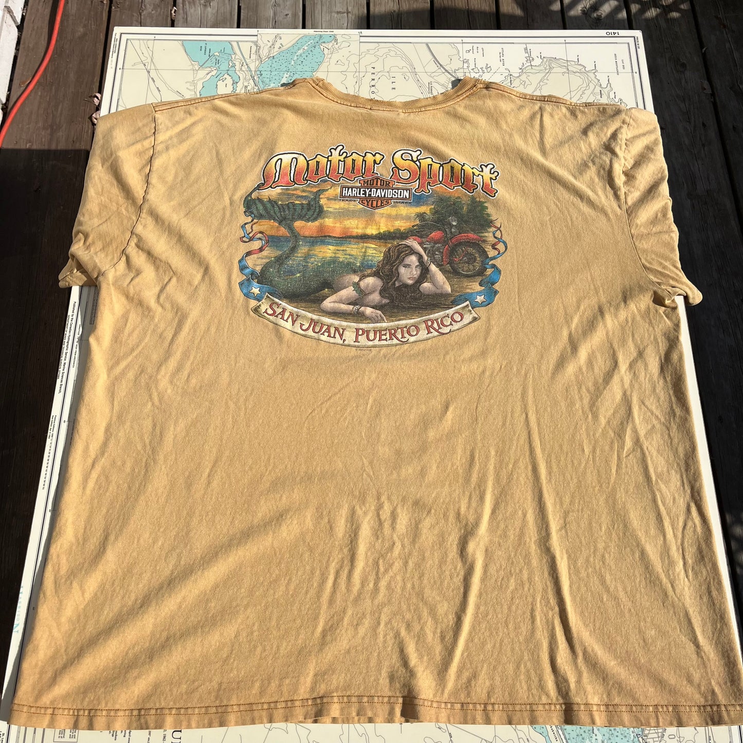 Vintage Harley Davidson San Juan Puerto Rico Distressed Tee Shirt