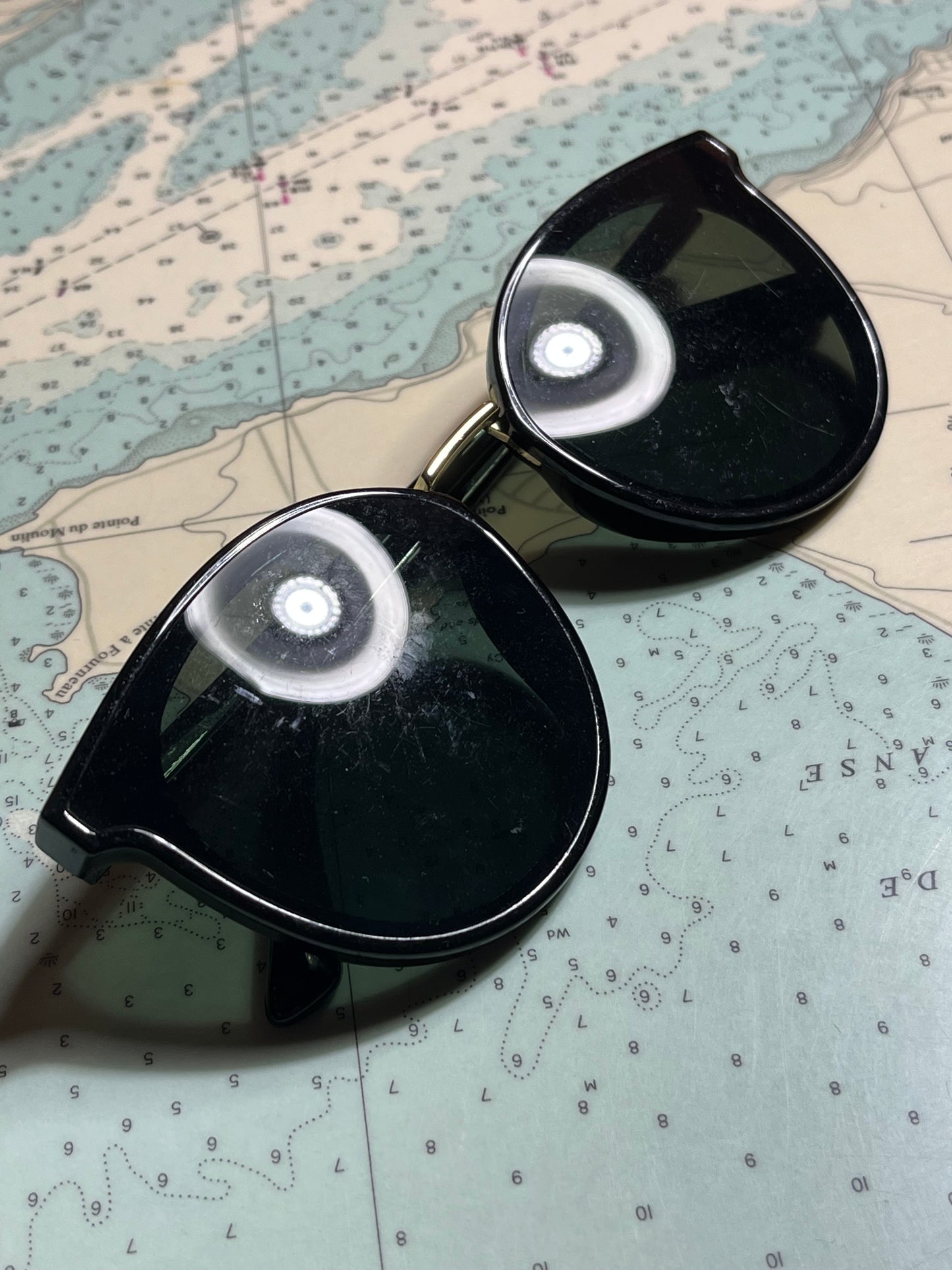 Vintage Merlynn Style Gold Bridge Sunglasses